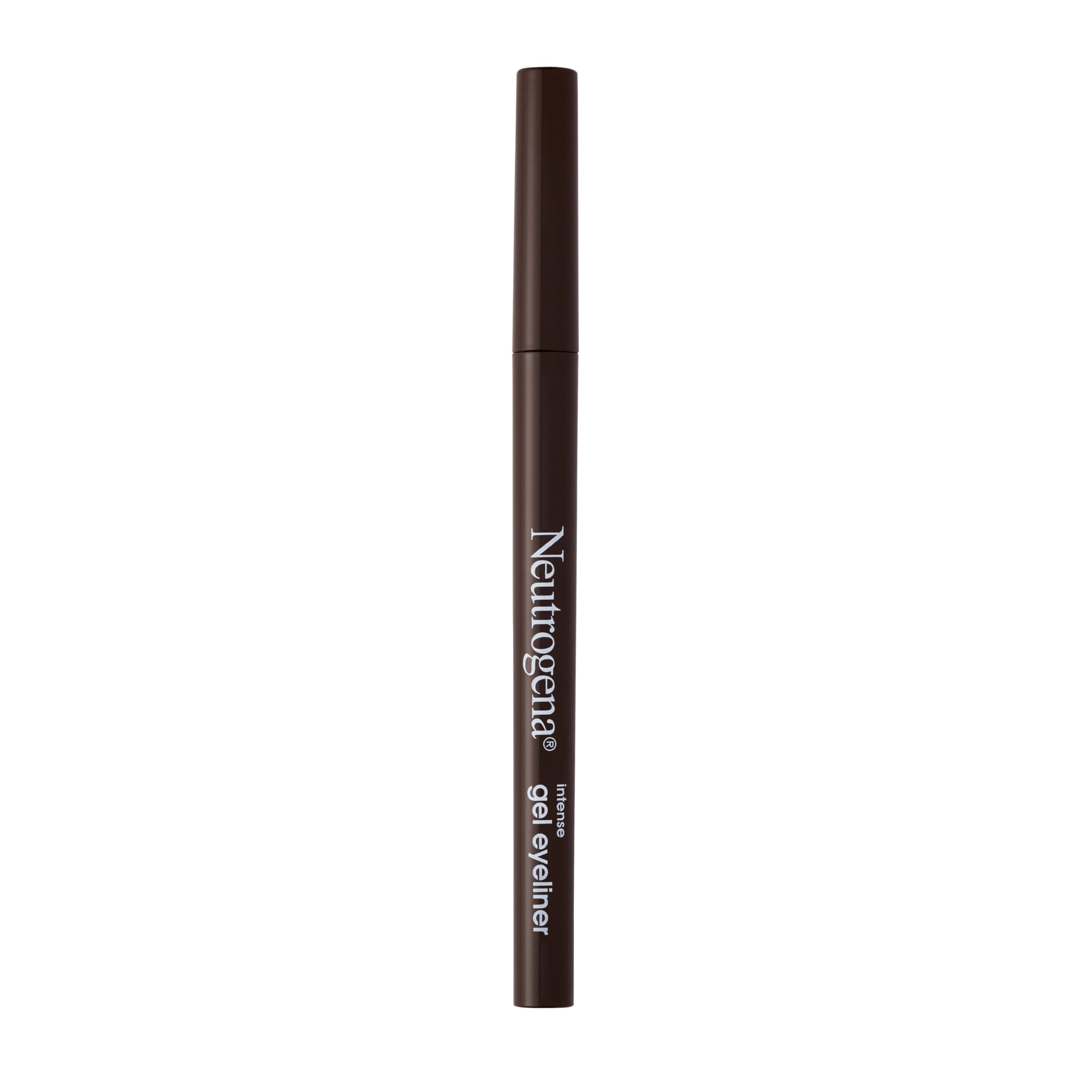 Neutrogena Delineador Gel Intenso marrón oscuro, envase compacto para llevar.