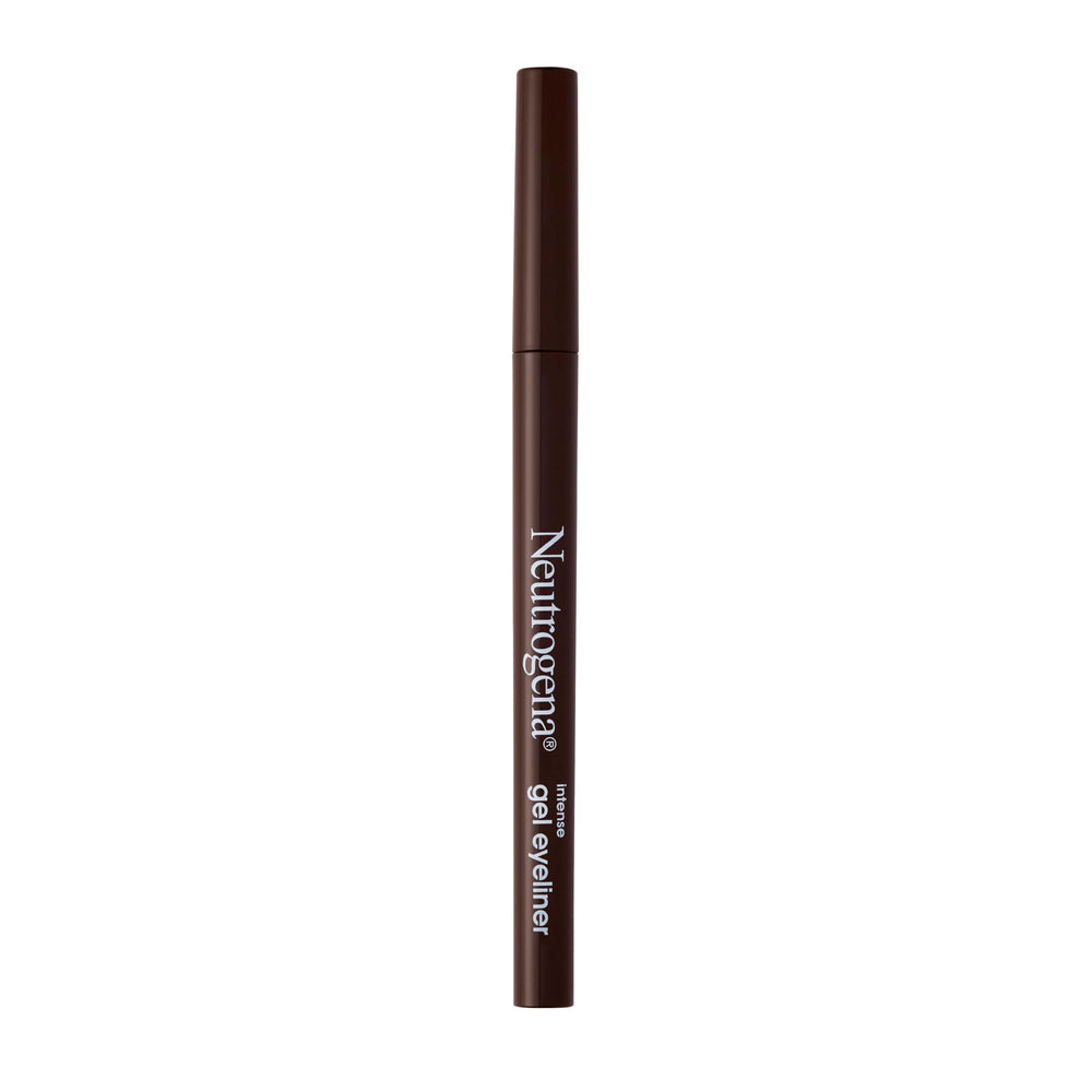 Neutrogena Delineador Gel Intenso marrón oscuro, envase compacto para llevar.
