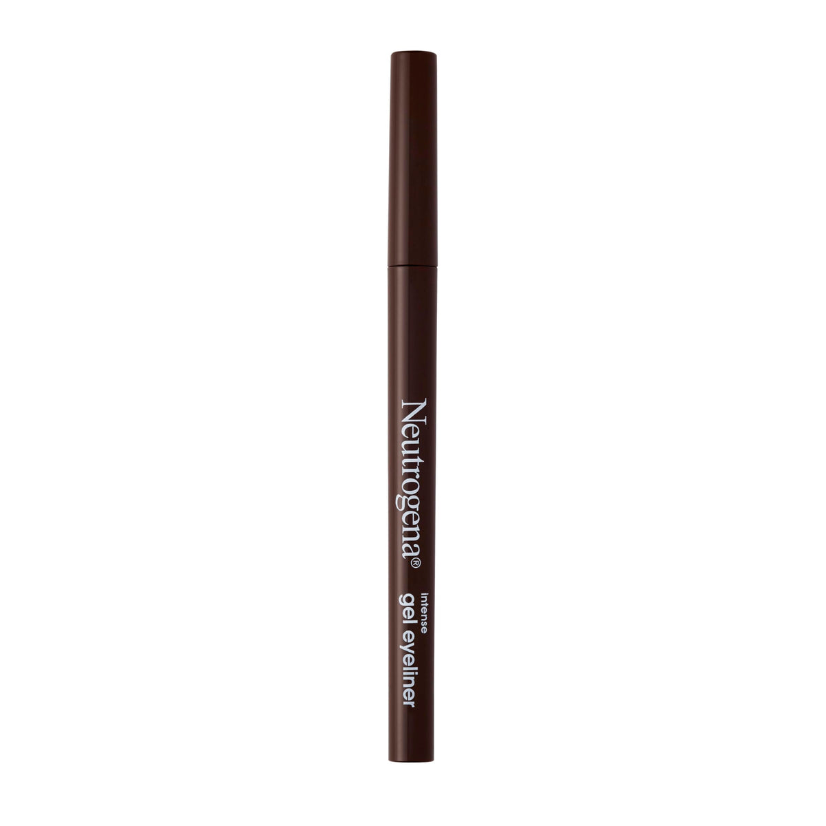 Neutrogena Delineador Gel Intenso marrón oscuro, envase compacto para llevar.