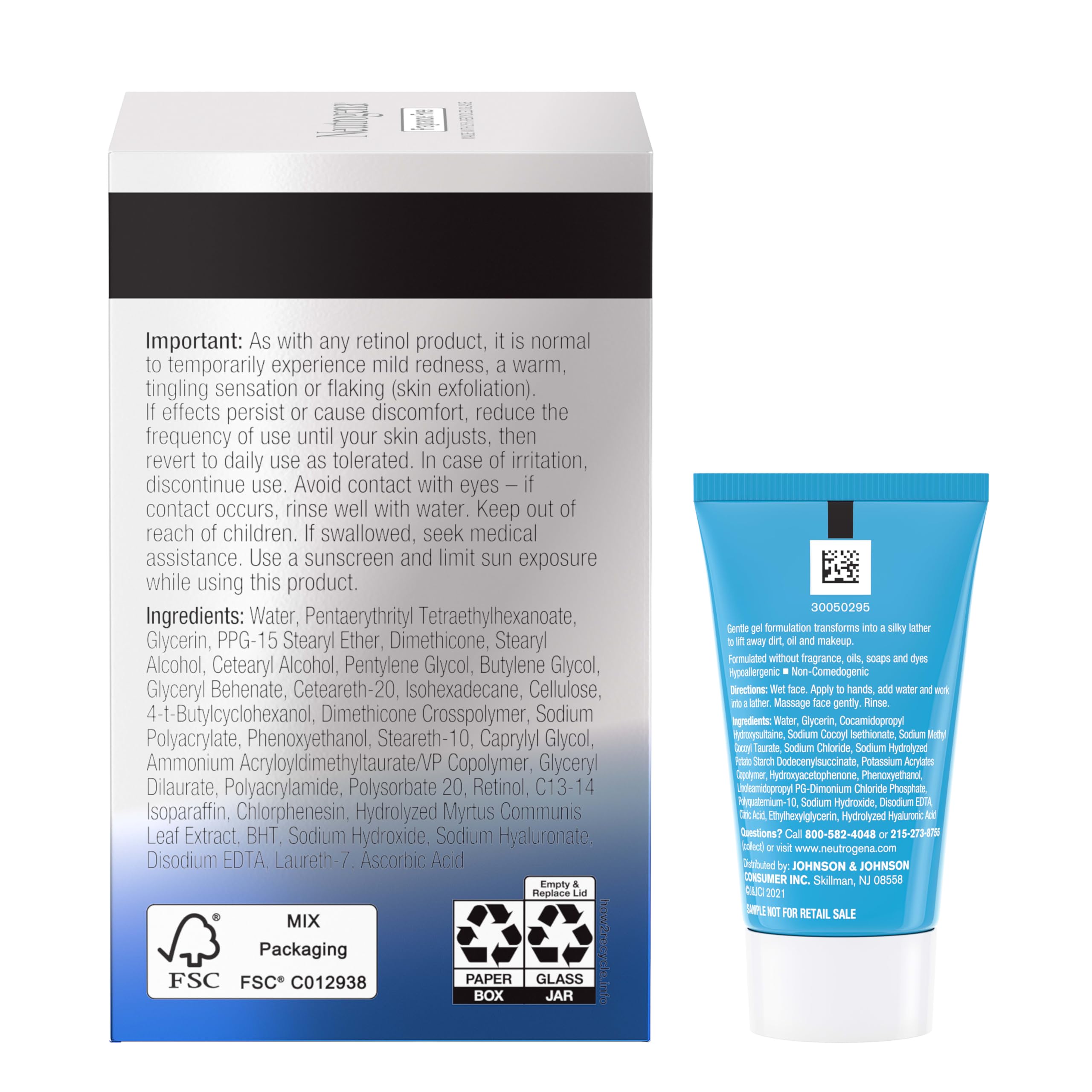 Neutrogena duo-pack skincare set front view for complete routine.