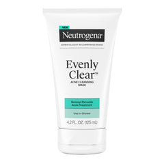 Neutrogena Evenly Clear: botella 4.2 oz para tratamiento diario del acné.