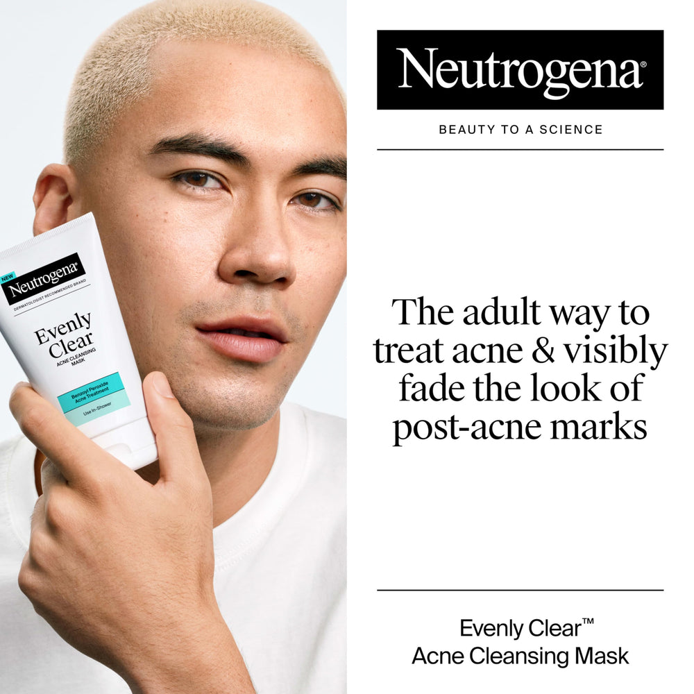 Neutrogena Evenly Clear: textura de arcilla Kaolín y Bentonita para limpieza profunda.