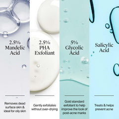 Neutrogena Evenly Clear Exfoliante, reducción de brotes en dos semanas.