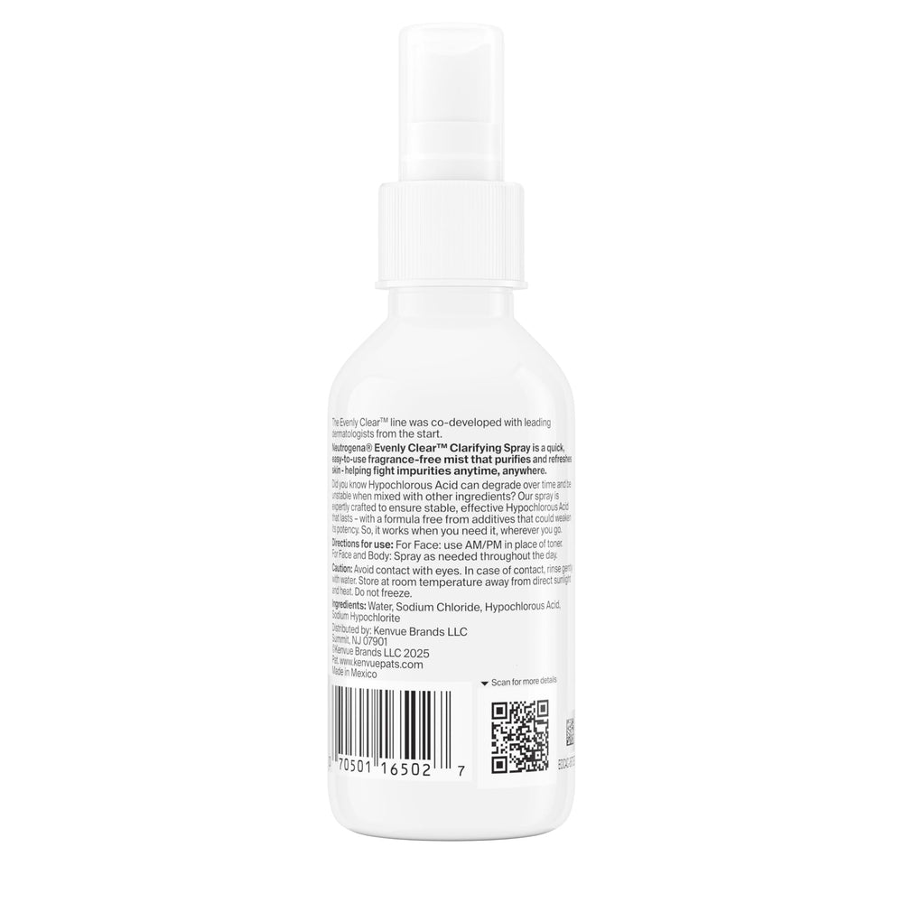 Neutrogena Evenly Clear: para piel mixta, purifica y refresca durante el día.
