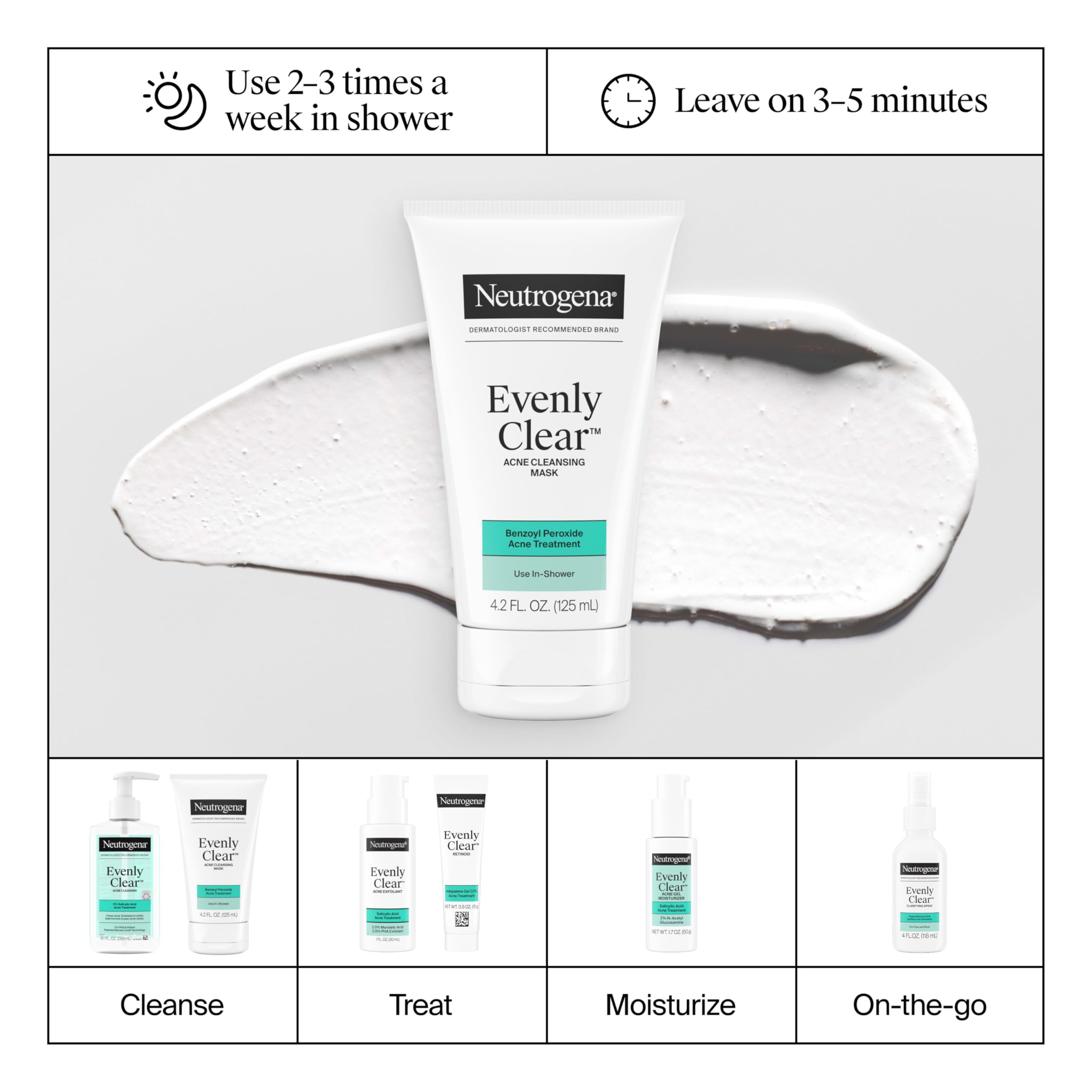 Neutrogena Evenly Clear: piel suave y sedosa tras cada sesión.