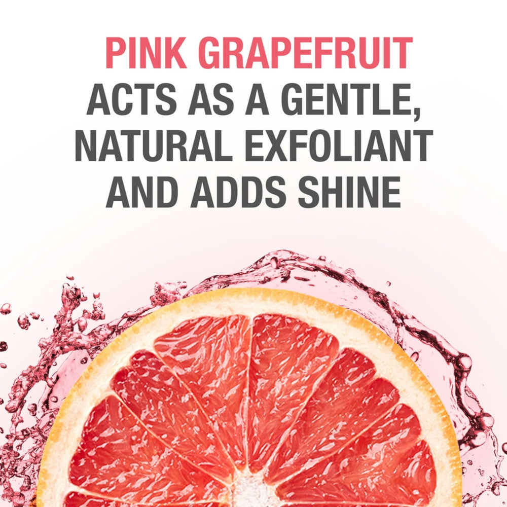 Neutrogena Exfoliating Healthy Scalp Clarify & Shine: frente del envase con color rosado