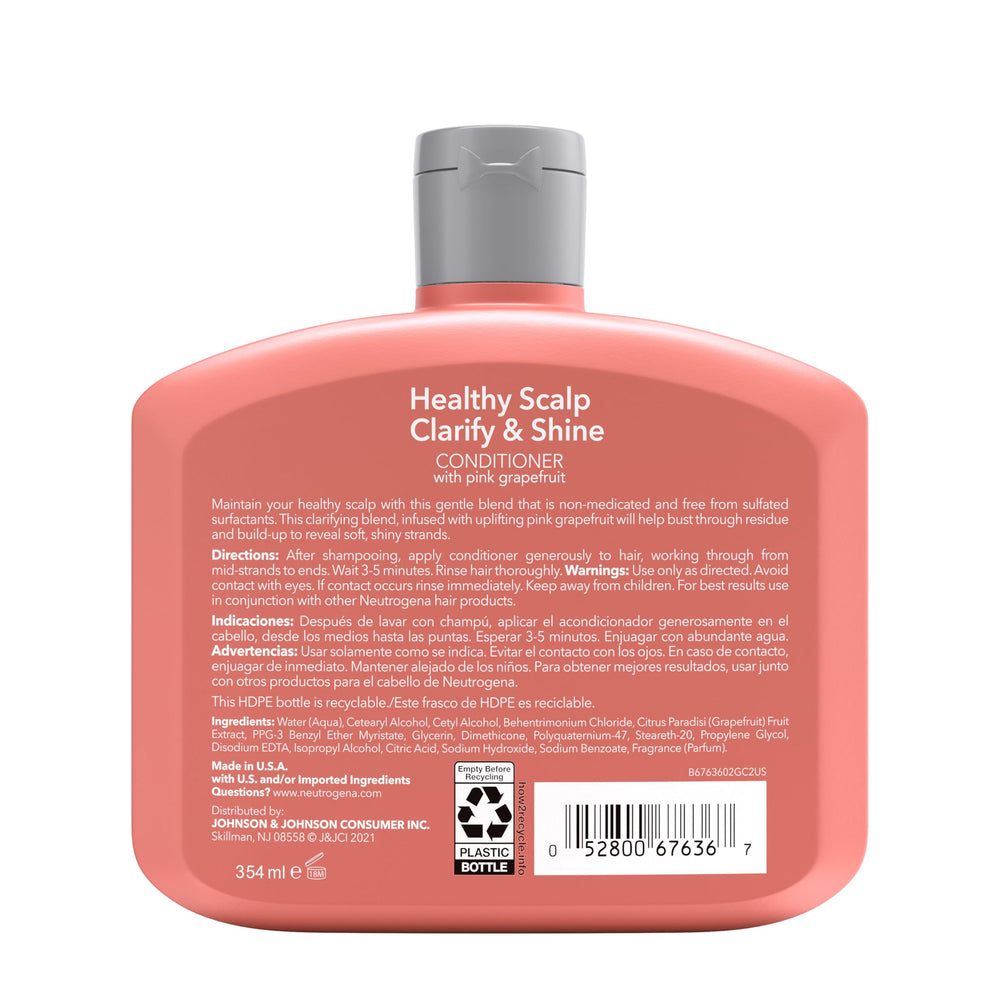 Neutrogena Exfoliating Healthy Scalp Clarify & Shine: crema acondicionadora de textura suave