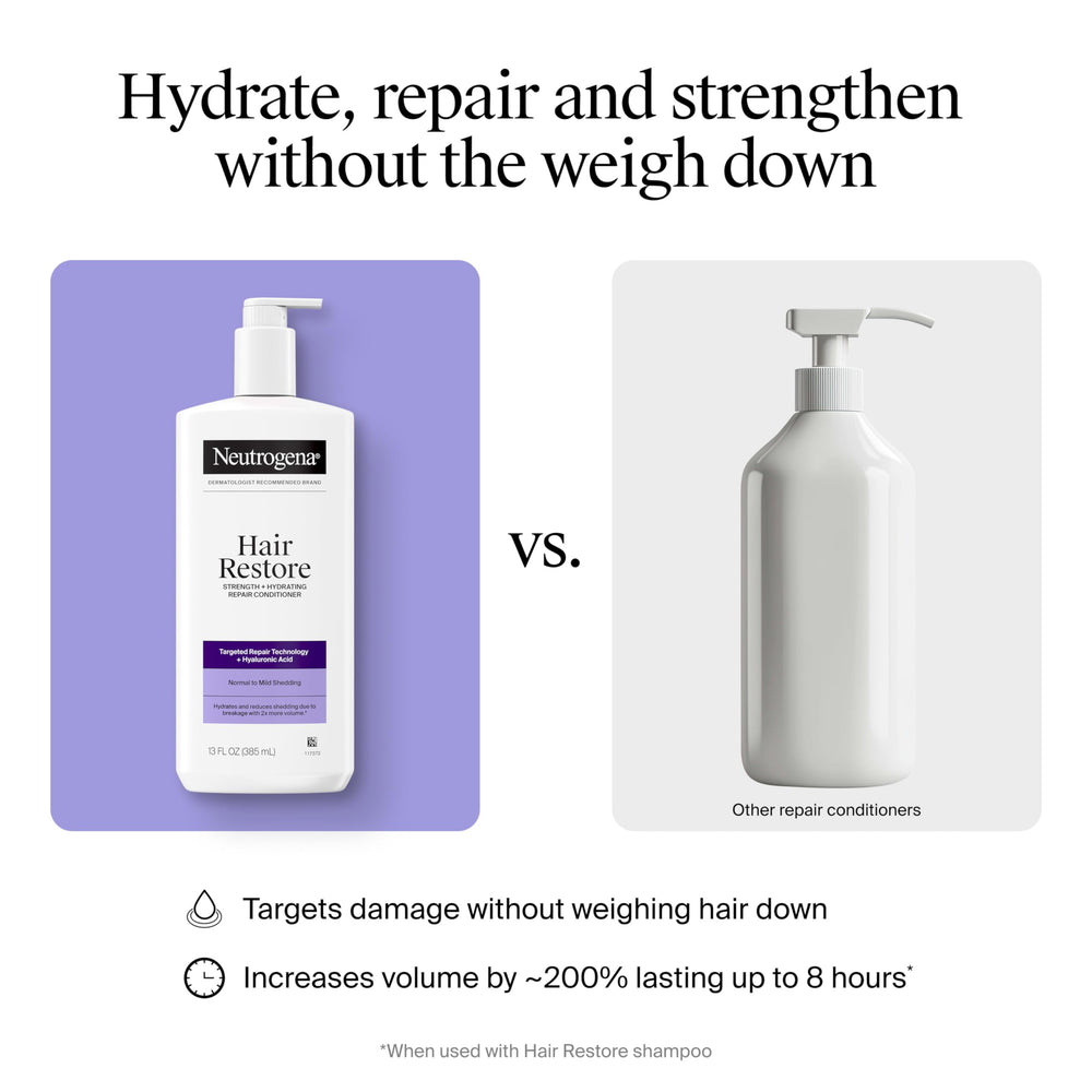 Neutrogena Hair Restore, dermatólogo recomendado, cuidado capilar confiable para la rutina.