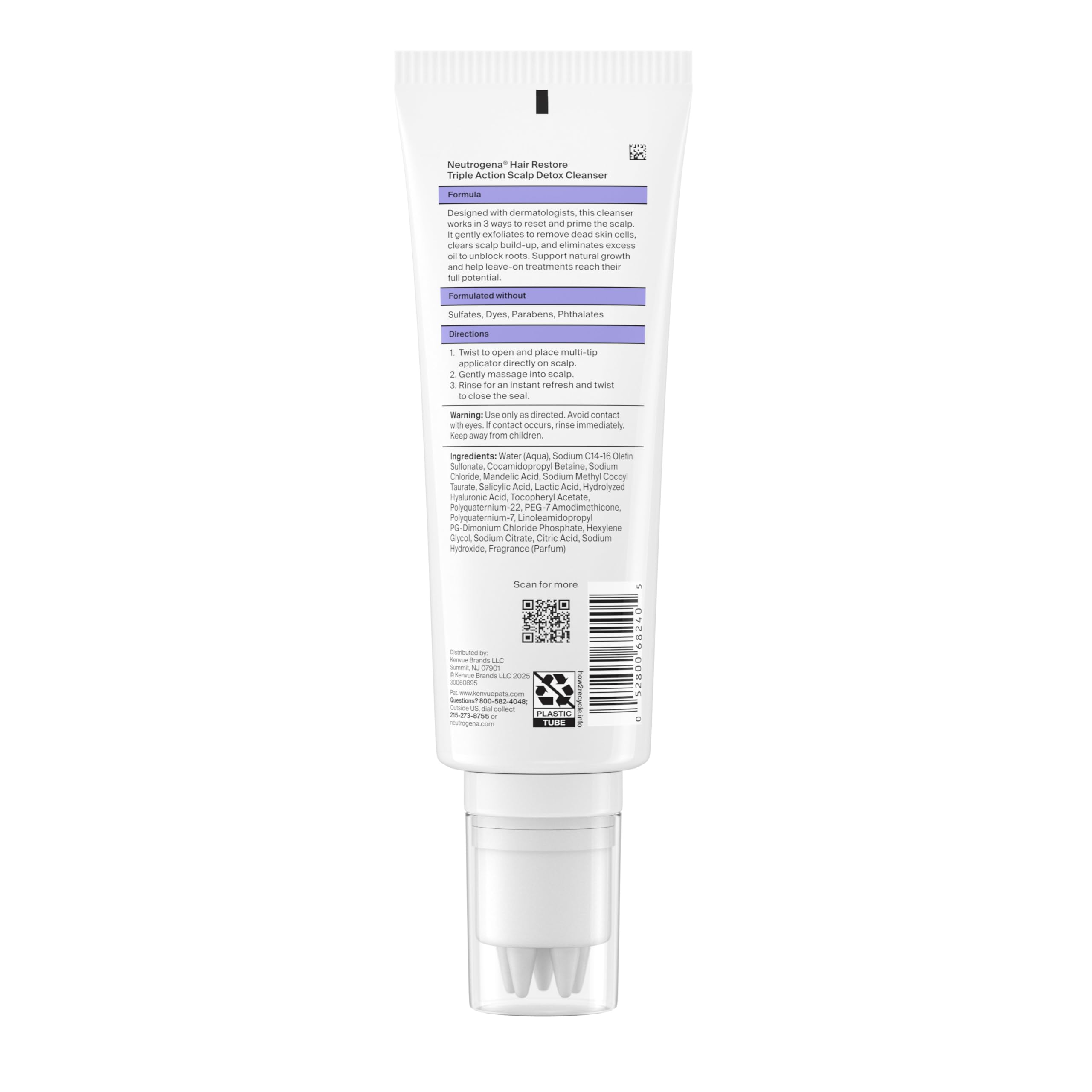 Cuero cabelludo limpio y raíces despejadas con Neutrogena Hair Restore Detox