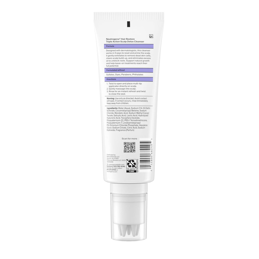 Cuero cabelludo limpio y raíces despejadas con Neutrogena Hair Restore Detox