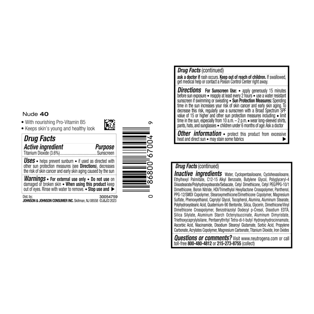 Neutrogena Healthy Skin textura ligera se mezcla fácilmente para un acabado suave.