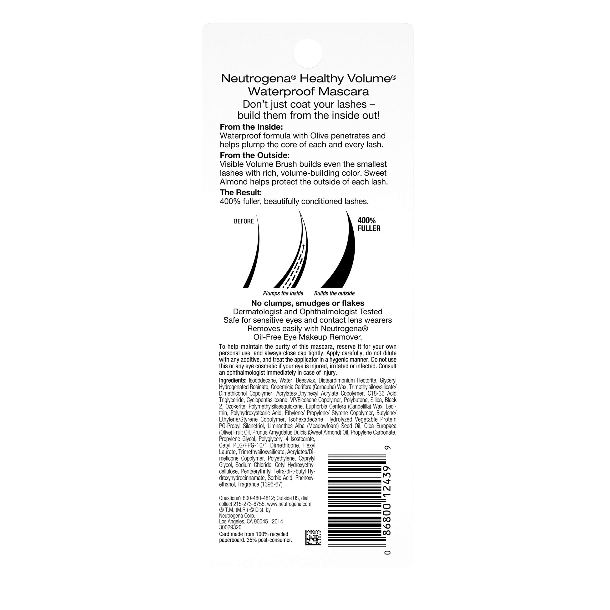 Envase compacto de 0,21 onzas de Neutrogena Healthy Volume Mascara.