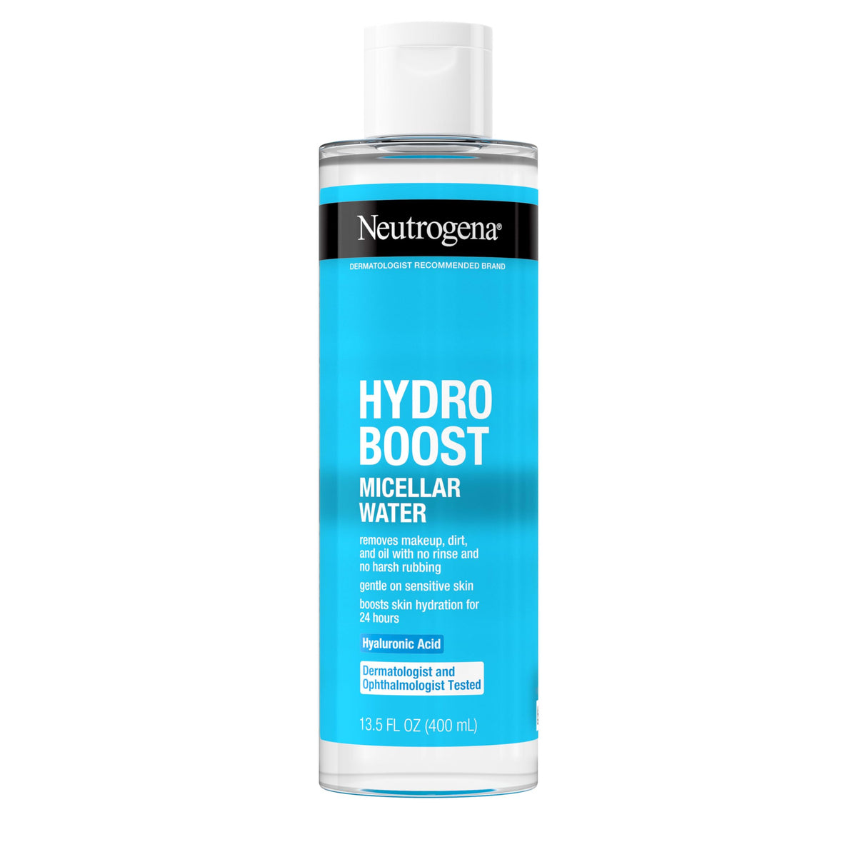 Neutrogena Hidratación Intensa: agua micelar desmaquilla suavemente para piel sensible.