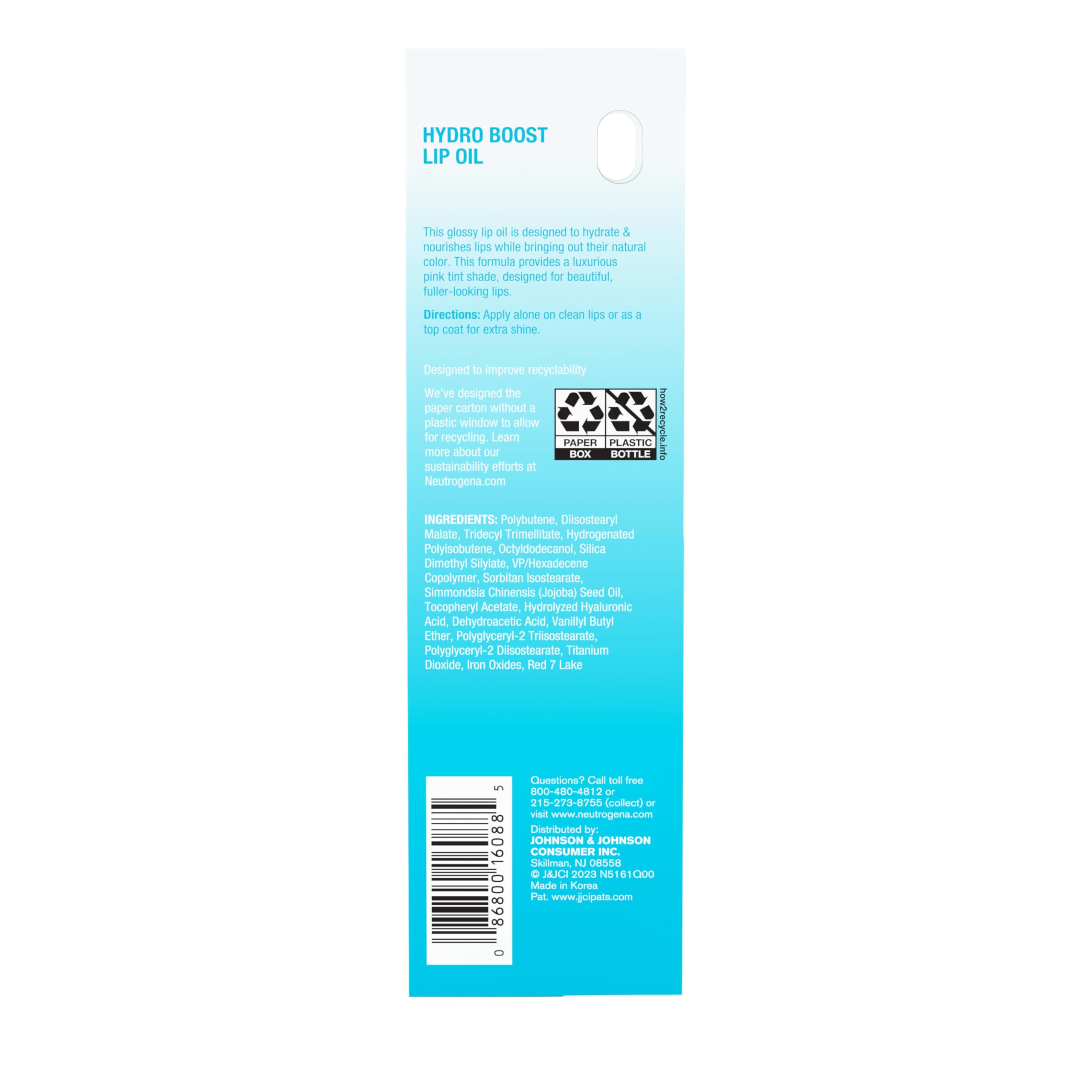 Neutrogena Hydro Boost capa superior para acabado lustroso.