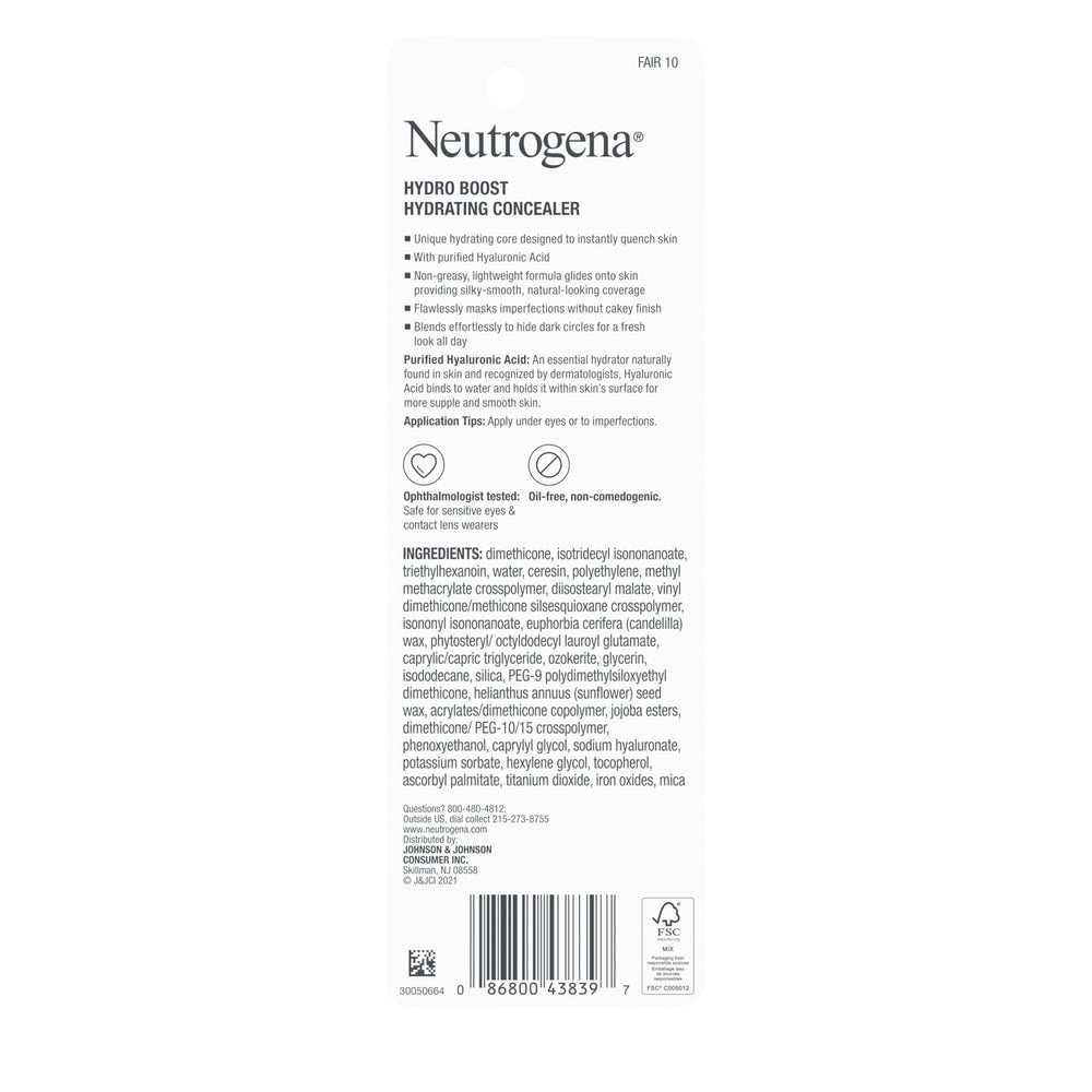Neutrogena Hydro Boost barra de cobertura natural sin peso.