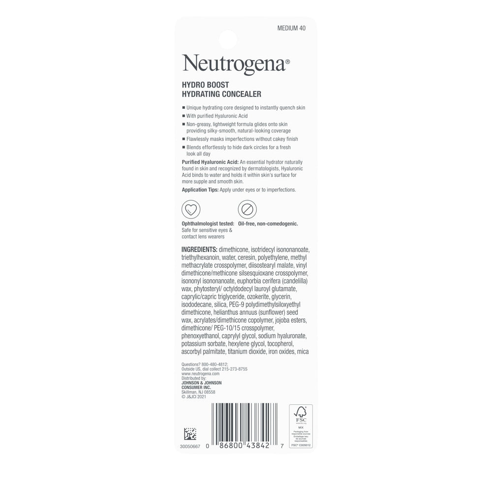 Neutrogena Hydro Boost Concealer: ideal para ojeras y rojeces.