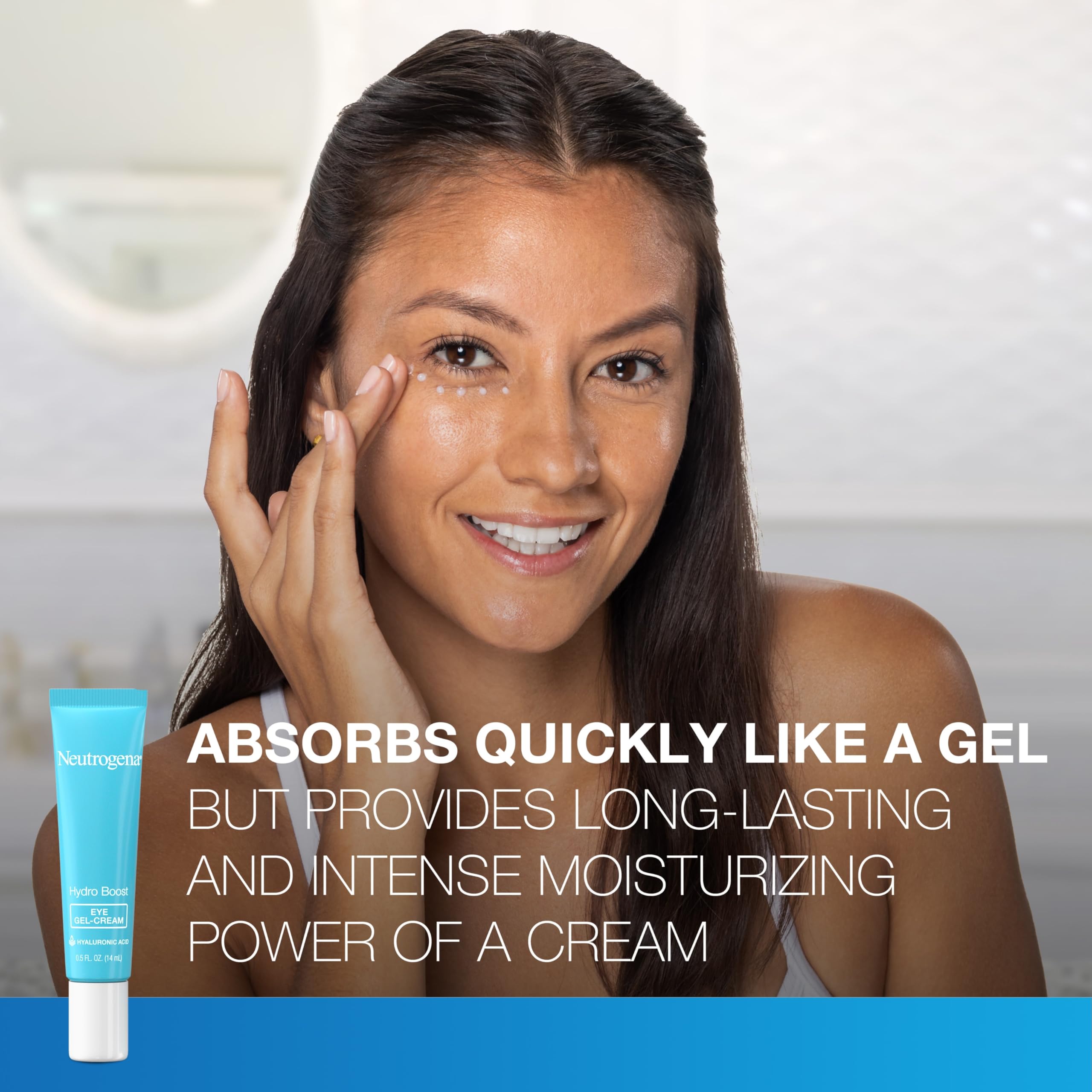 Neutrogena Hydro Boost crema para ojos sin fragancia, ideal para piel sensible.