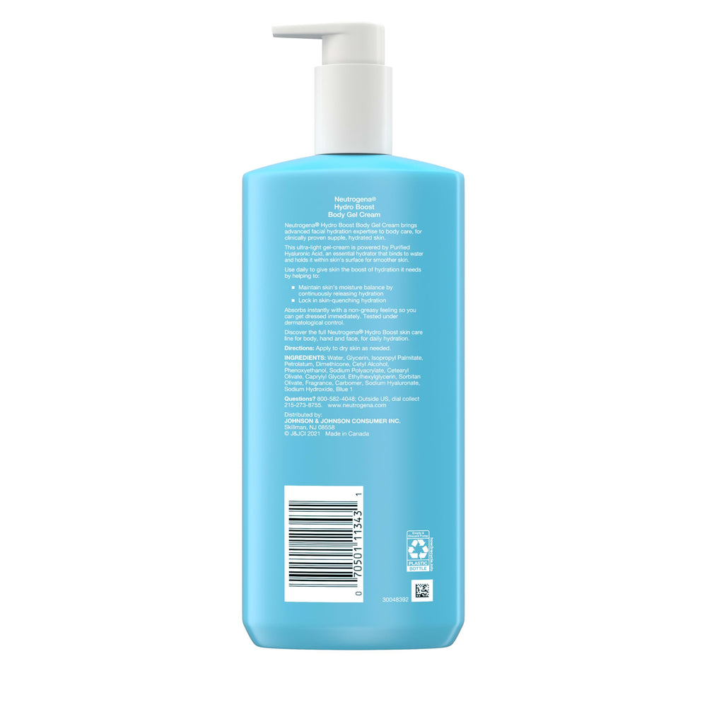 Neutrogena Hydro Boost: envase de 16 onzas para uso diario.