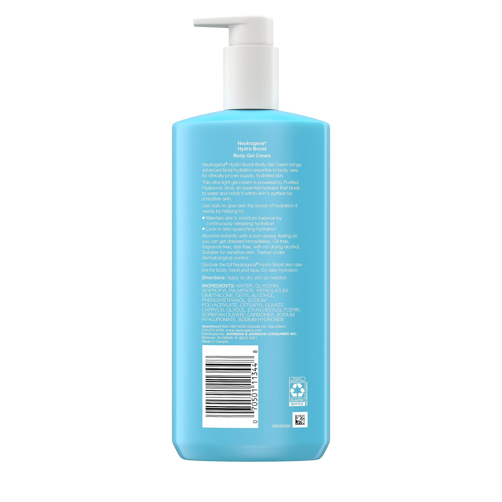 Neutrogena Hydro Boost, envases dobles de 16 oz para mayor comodidad.