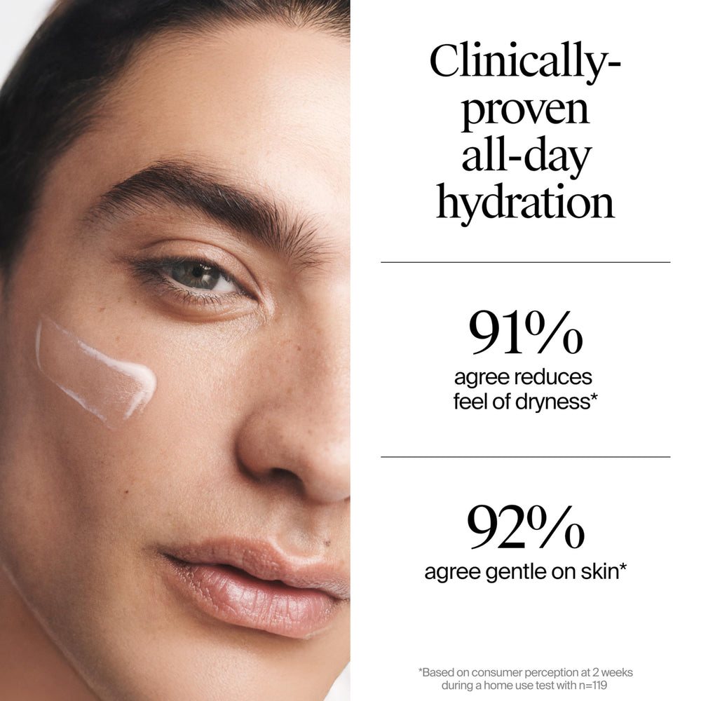 Neutrogena Hydro Boost fragrance-free label close-up indicating sensitive-skin friendly formula