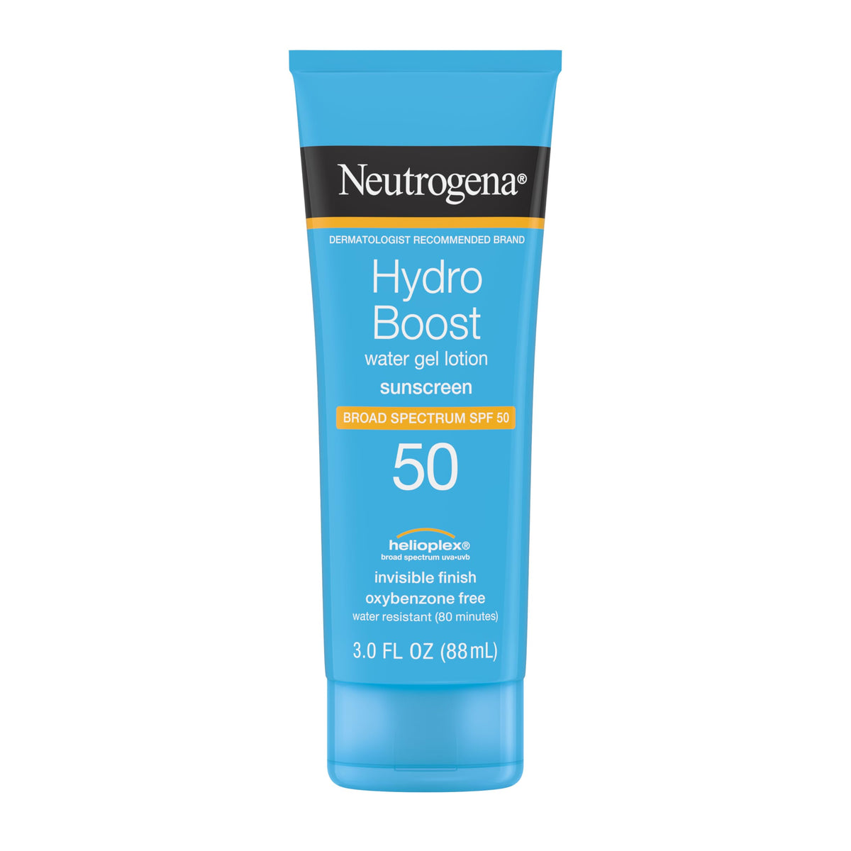 Neutrogena Hydro Boost gel-agua en botella con SPF 50 para uso diario y piel hidratada