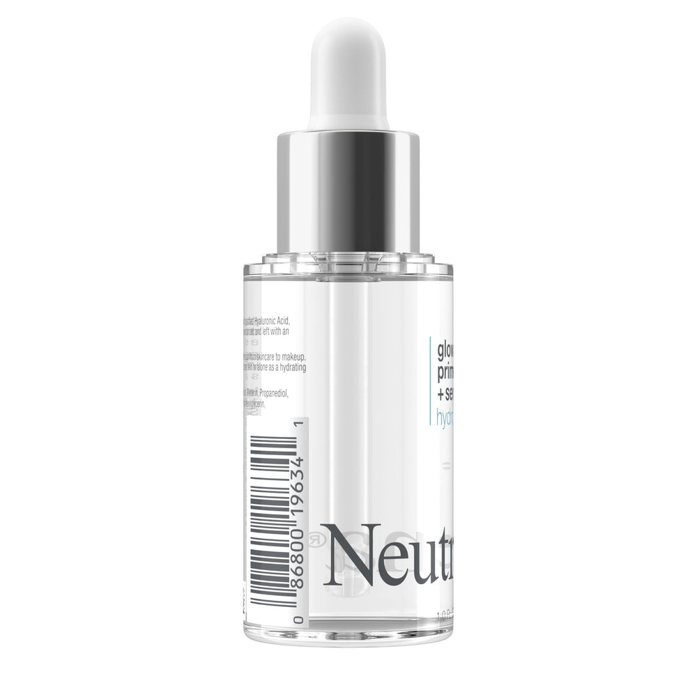 Neutrogena Hydro Boost Glow Booster prepara la piel para maquillaje con acabado suave.