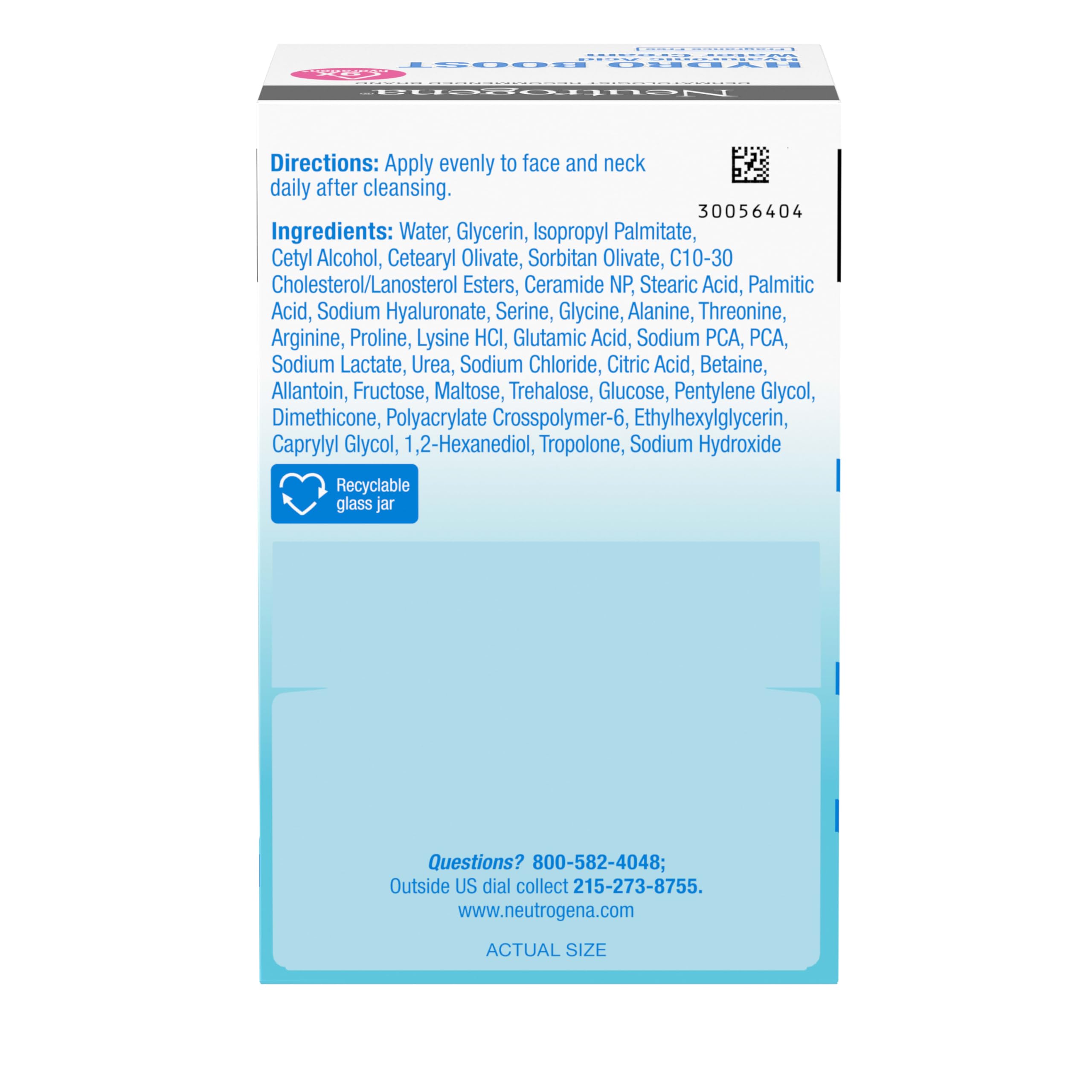 Detail of hyaluronic acid ingredient vibe in Neutrogena Hydro Boost.