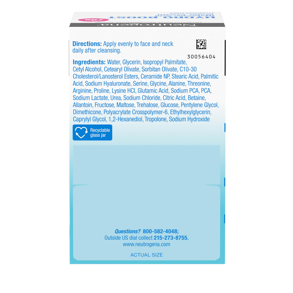 Detail of hyaluronic acid ingredient vibe in Neutrogena Hydro Boost.