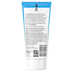 Neutrogena Hydro Boost hyaluronic acid infusion highlights moisture boost during cleansing.