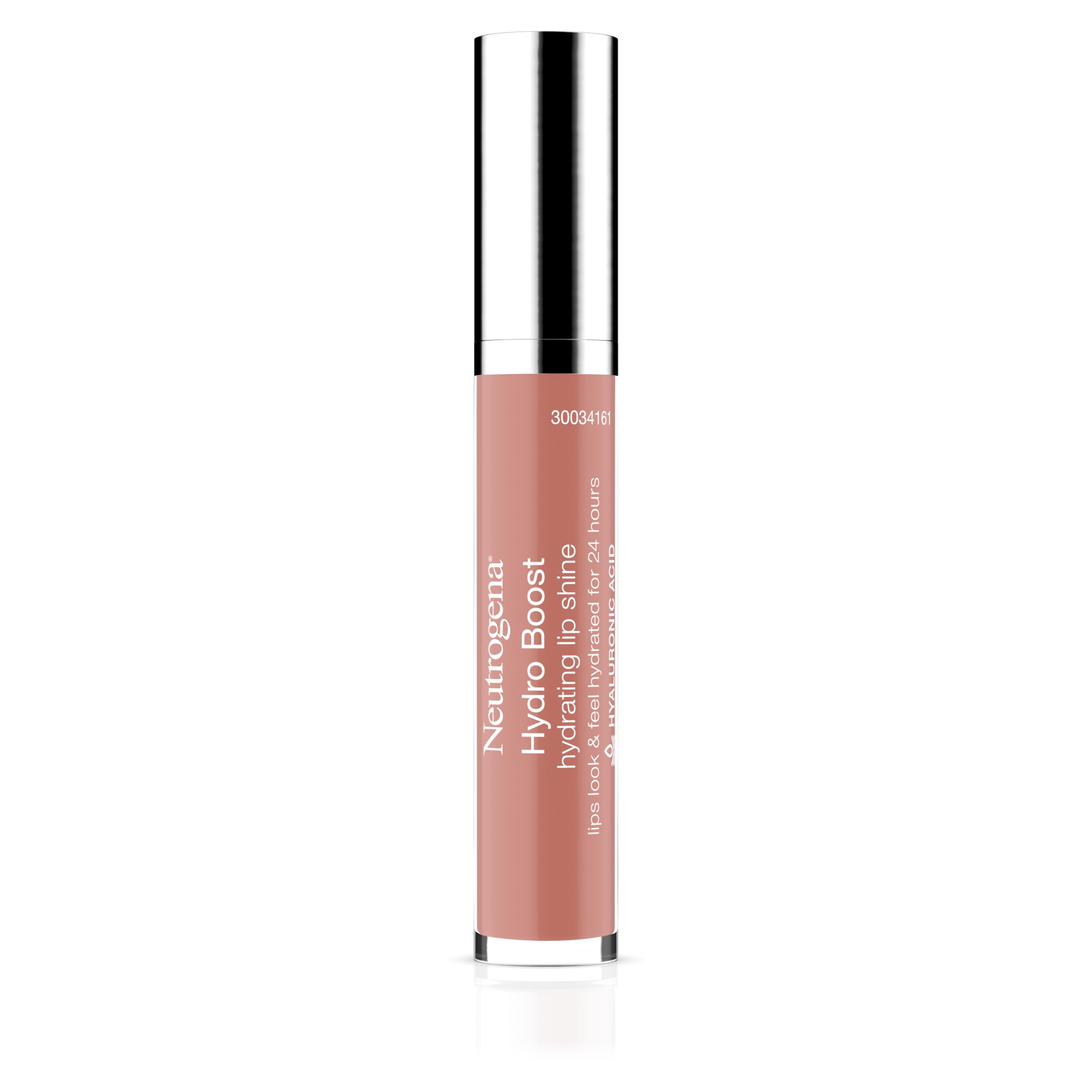 Neutrogena Hydro Boost Lip Gloss Berry Brown tube showcases hydration and color.