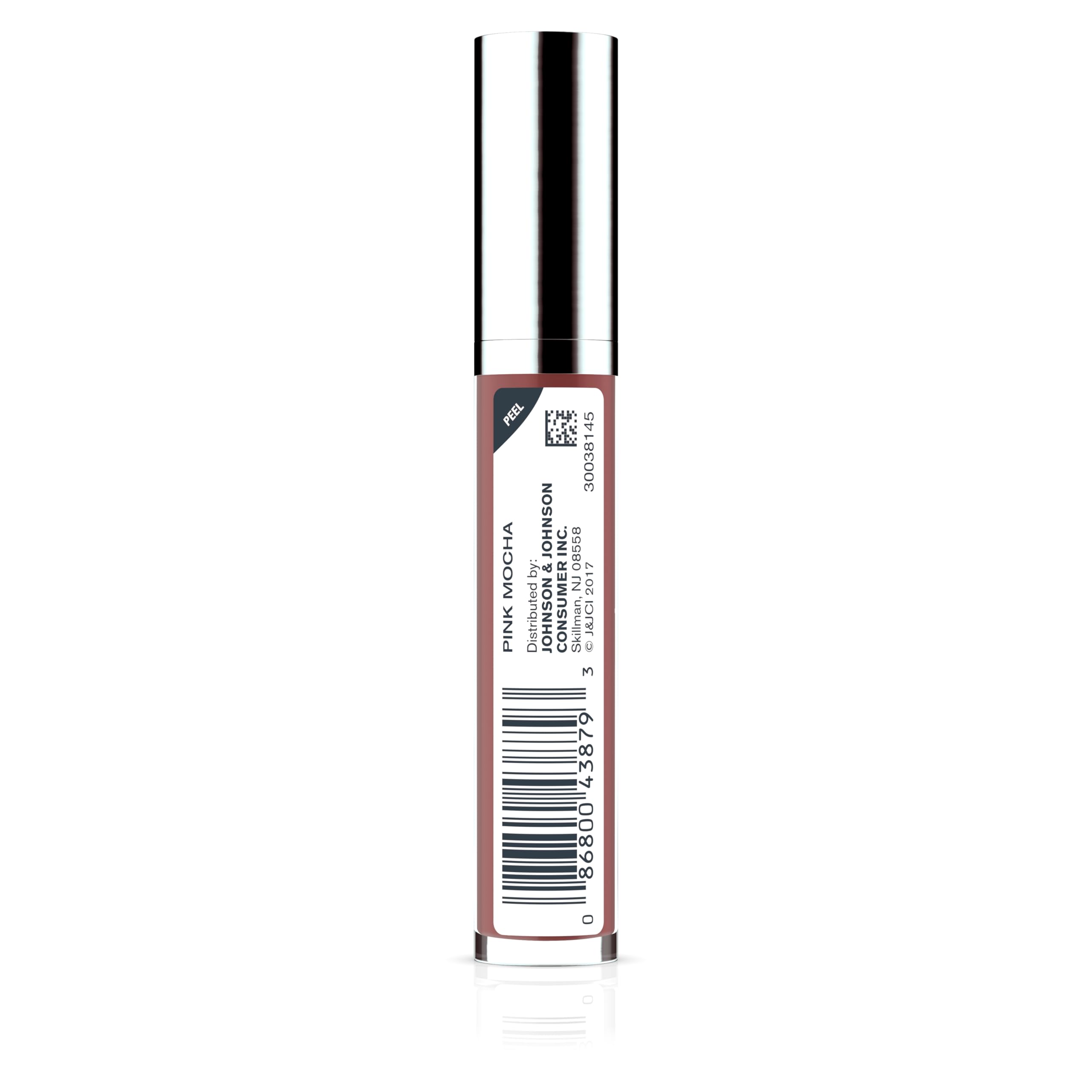 Neutrogena Hydro Boost Lip Gloss color Pink Mocha worn with lipstick