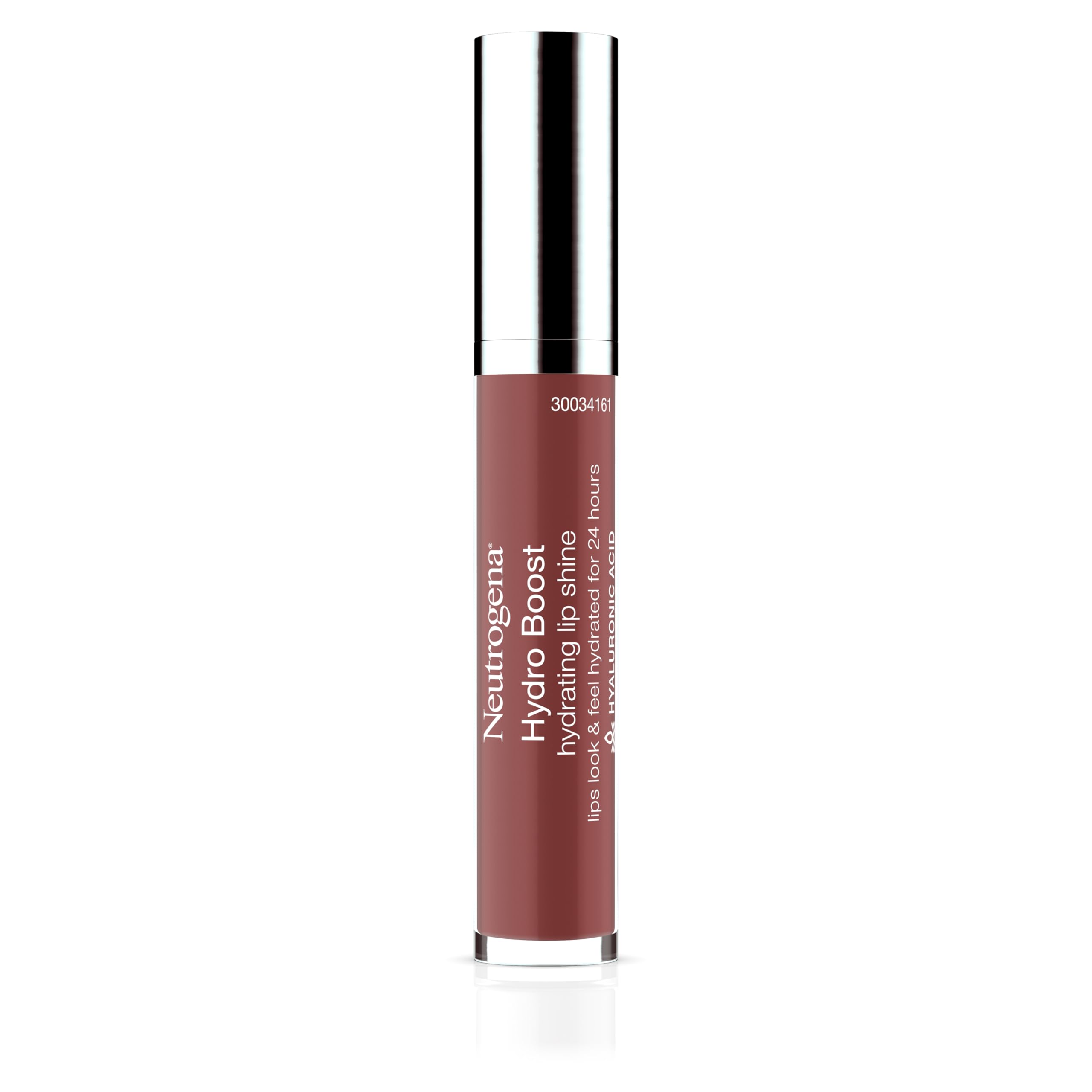 Neutrogena Hydro Boost Lip Gloss Pink Mocha tube showing hydrating tint and shine