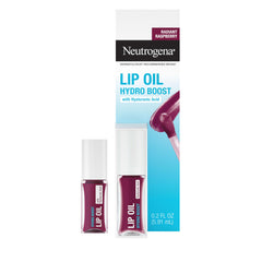 Neutrogena Hydro Boost Lip Oil application shot showing glossy finish.