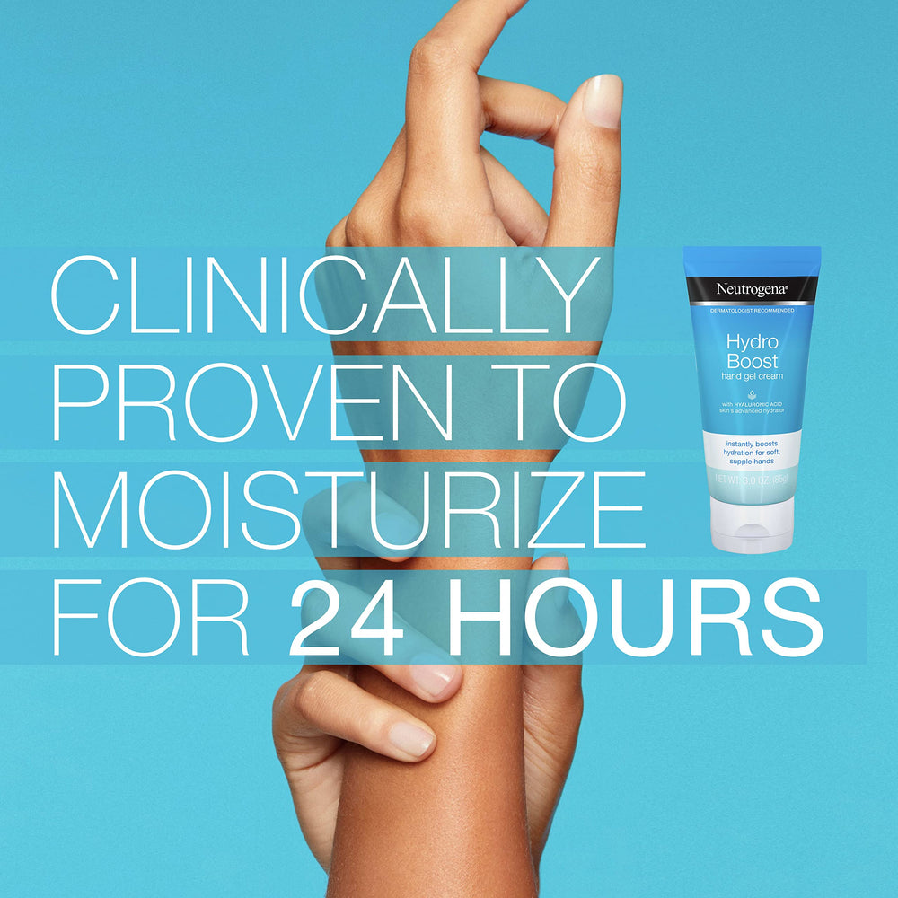 Manos hidratadas al instante con Neutrogena Hydro Boost, textura ligera y cómoda.