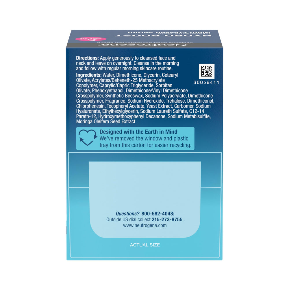Neutrogena Hydro Boost Night Pressed Serum textura no grasa para poros.