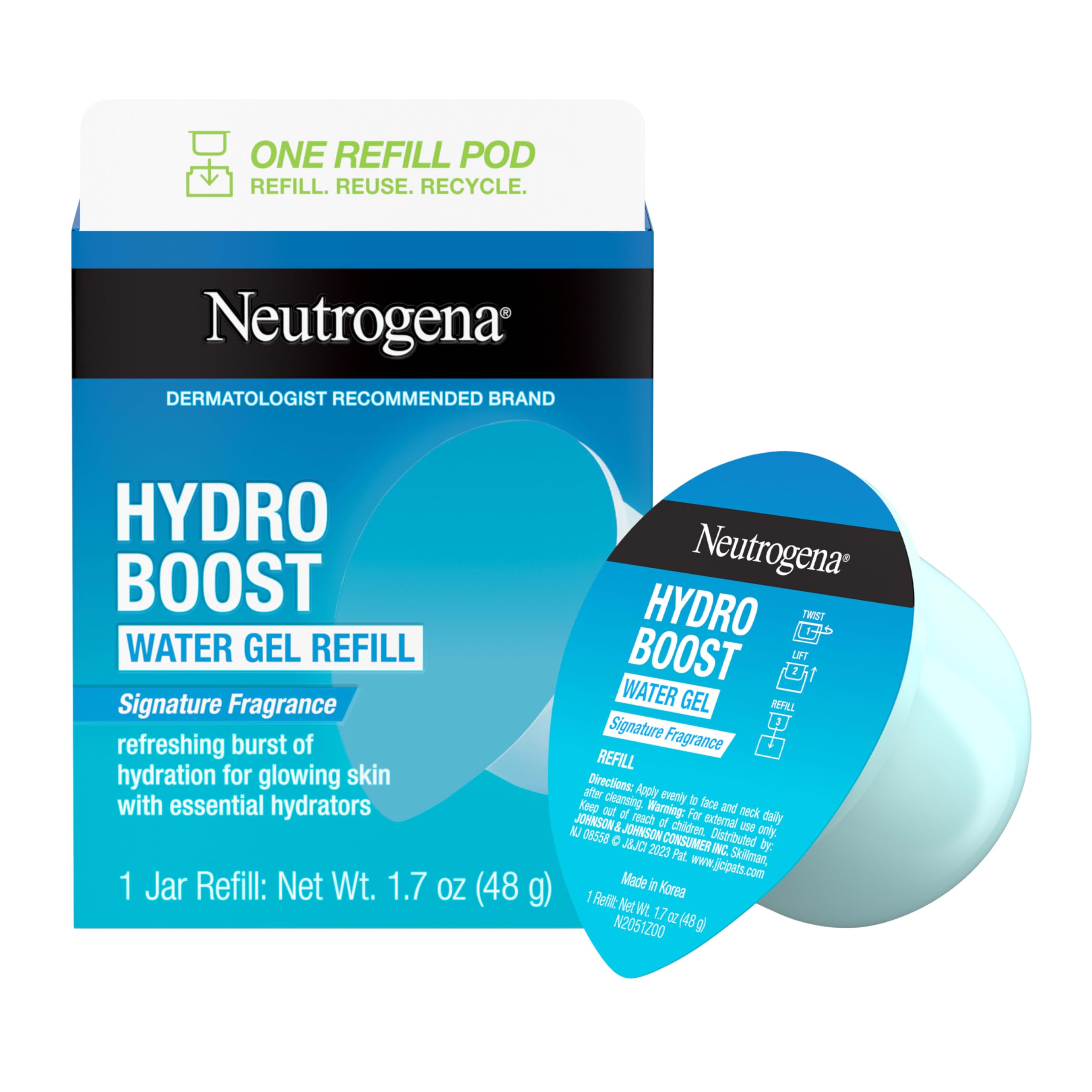 Pod de relleno de Neutrogena Hydro Boost para hidratación fresca de la piel.