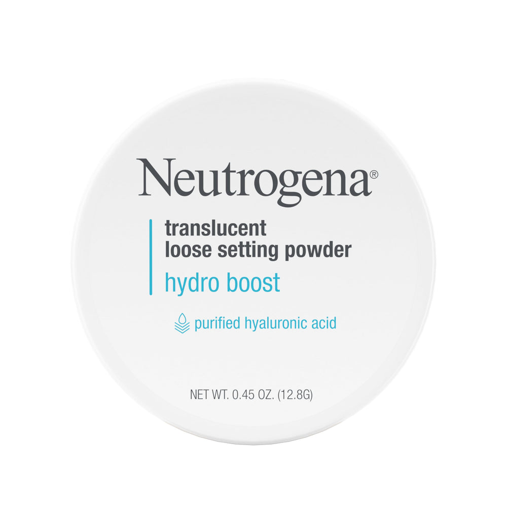 Neutrogena Hydro Boost polvo translucido en envase: fijación suave para maquillaje