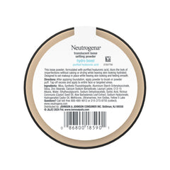 Neutrogena Hydro Boost polvo translucido textura fina que difumina poros e imperfecciones