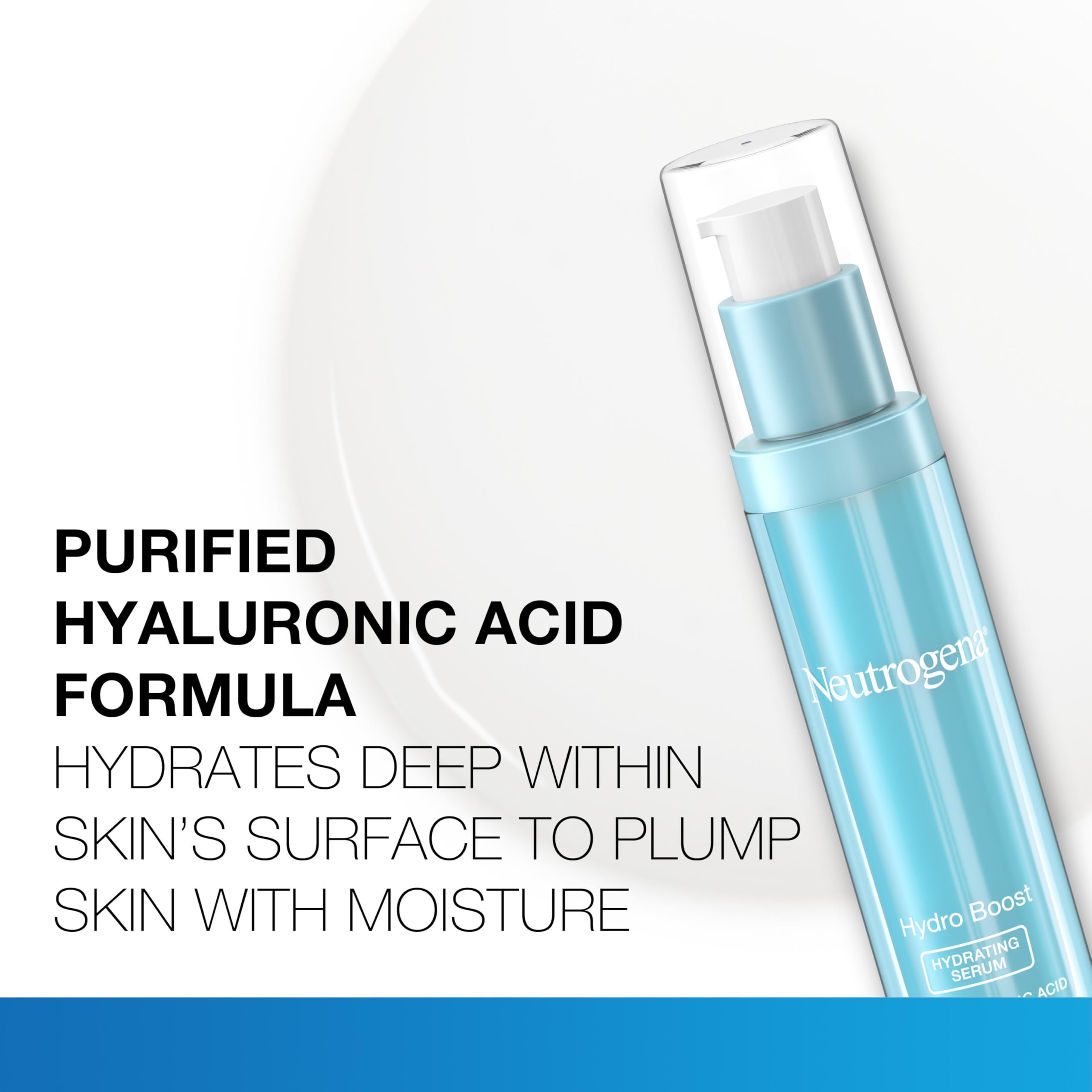 Neutrogena Hydro Boost serum application to face and neck for smooth hydration.