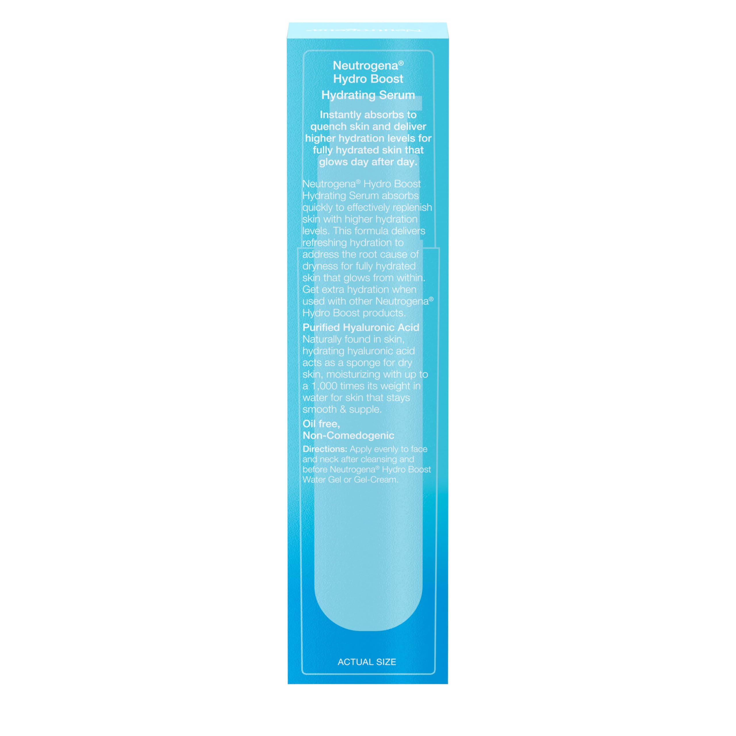 Neutrogena Hydro Boost serum neck hydration versatile for cohesive glow.