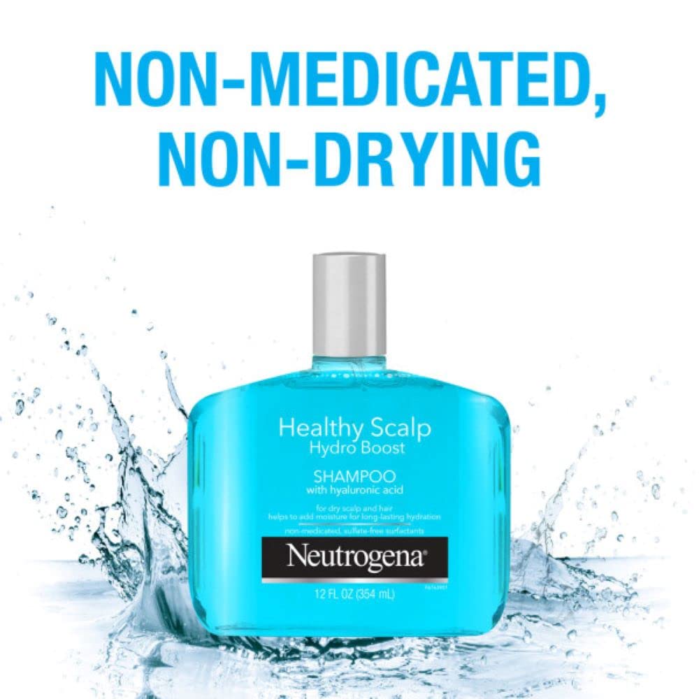 Close-up of hair being cleansed with Neutrogena Hydro Boost shampoo