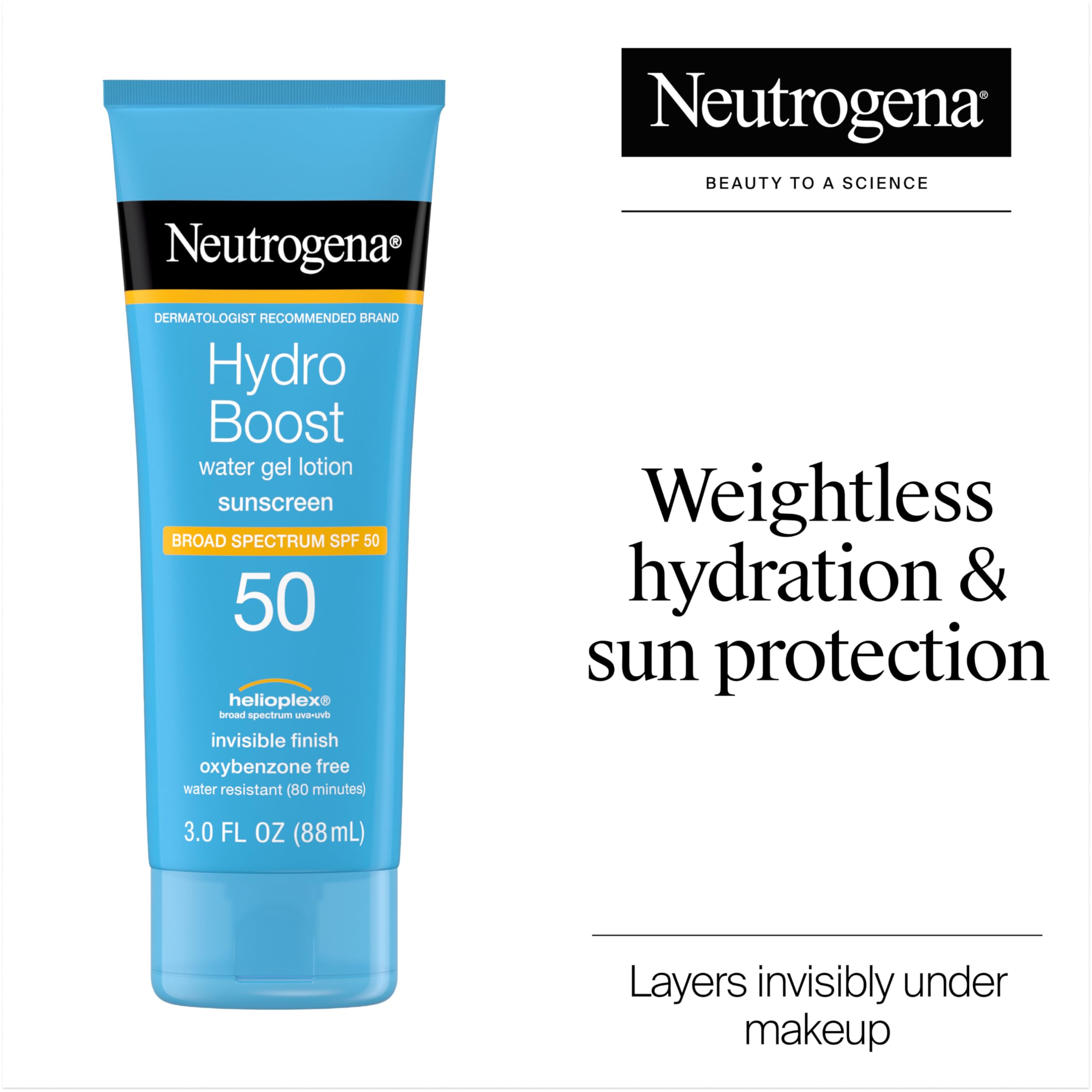 Textura gel-agua de Neutrogena Hydro Boost para piel fresca y sin grasa