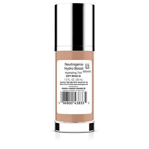 Neutrogena Hydro Boost Tinte se desliza suavemente, tono uniforme.