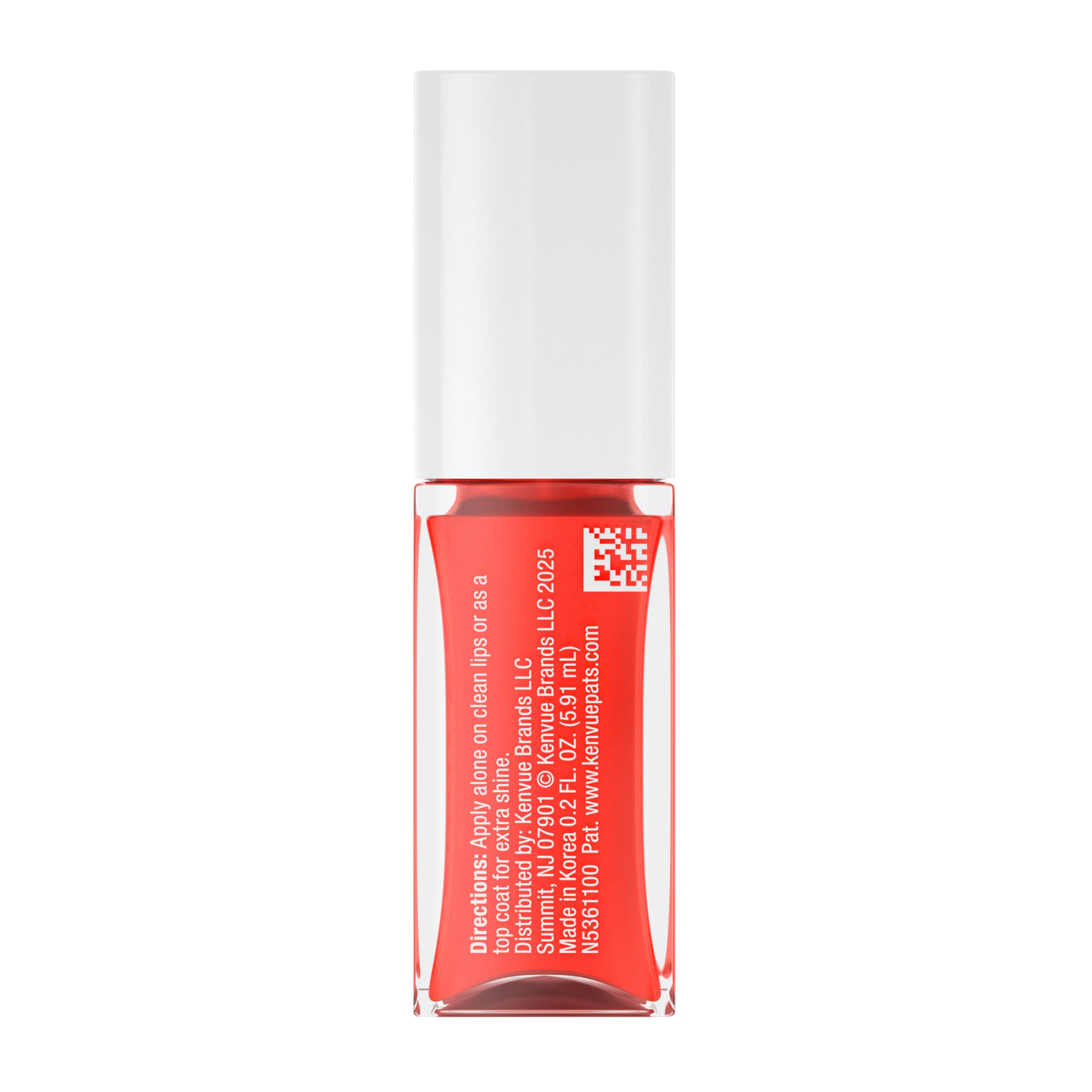 Dermatologist-recommended Neutrogena lip oil in coral shade for hydration
