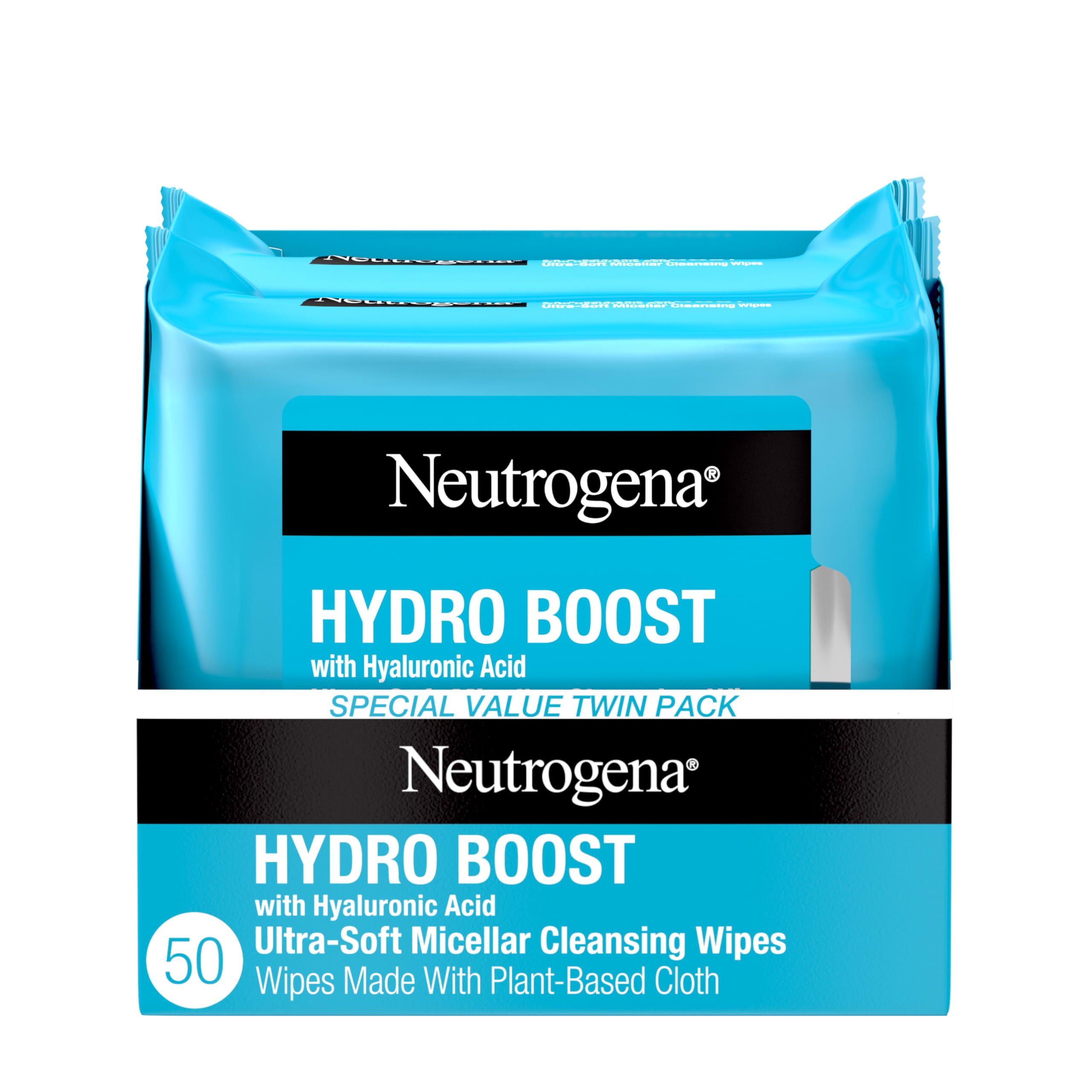 Neutrogena Hydro Boost: toallitas micelares ultrassuaves desmaquillantes sin enjuague