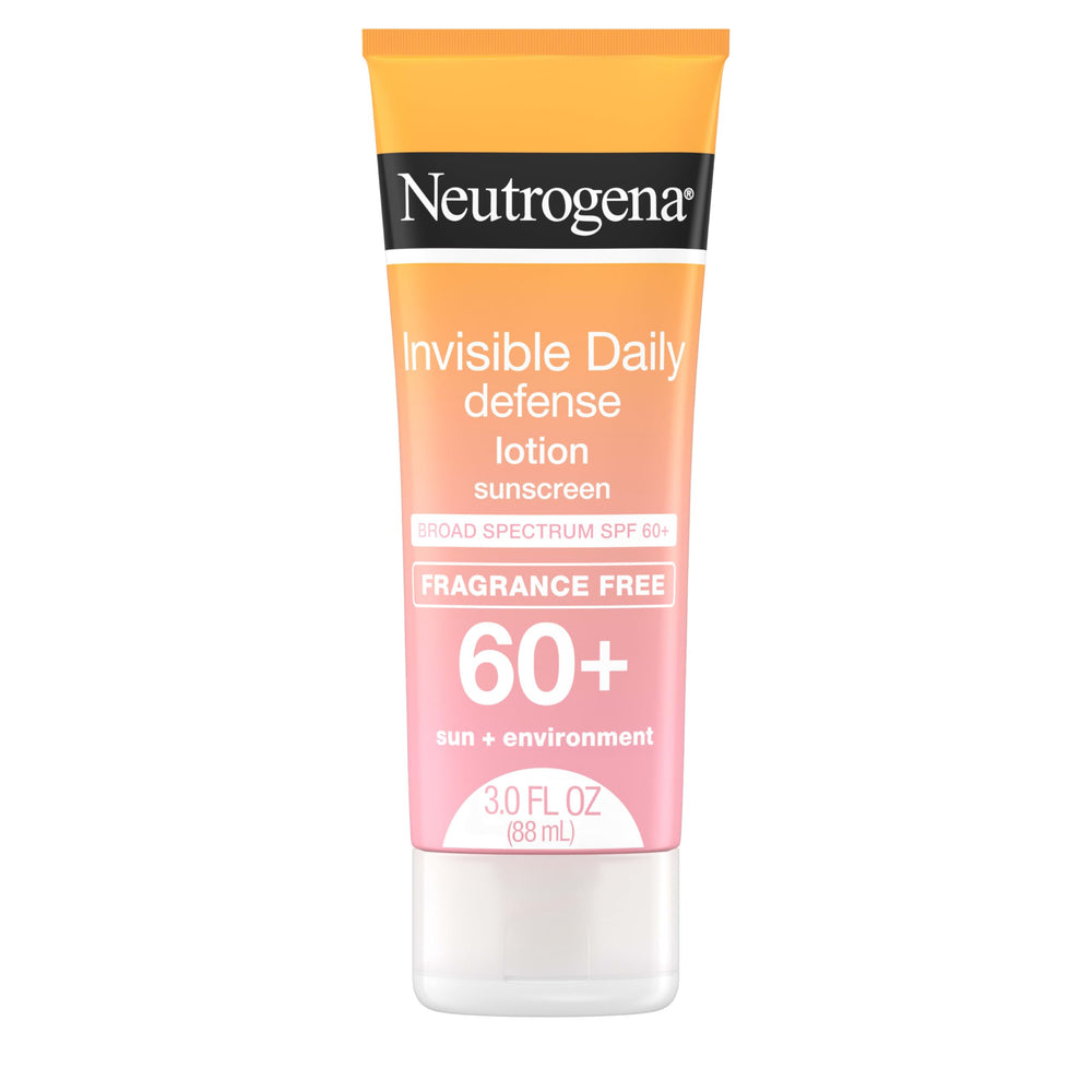 Neutrogena Invisible Daily Defense: botella y protección UVA/UVB sin marcas blancas.