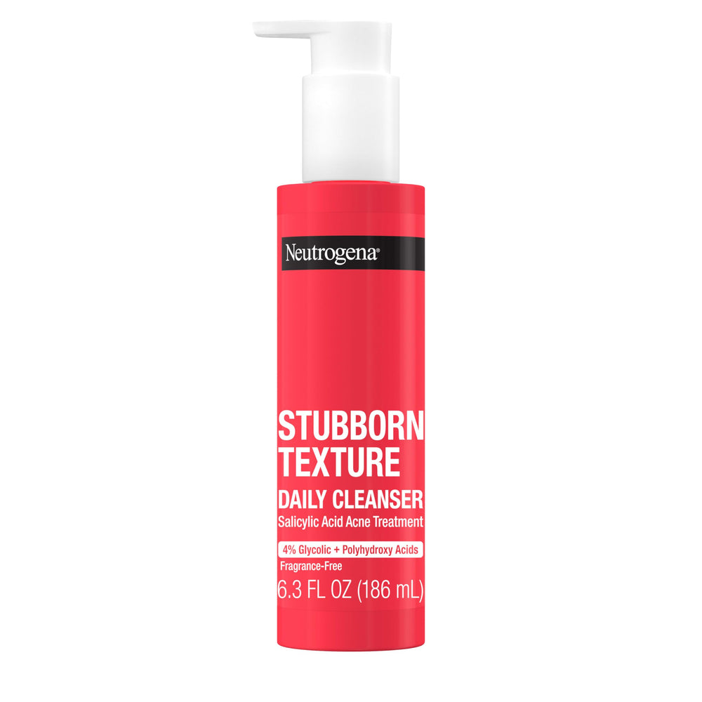 Neutrogena limpiador facial con textura persistente, botella, ayuda a suavizar la piel