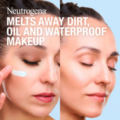 Neutrogena Makeup Melting Cleansing Balm aplicado sobre piel seca para desmaquillar