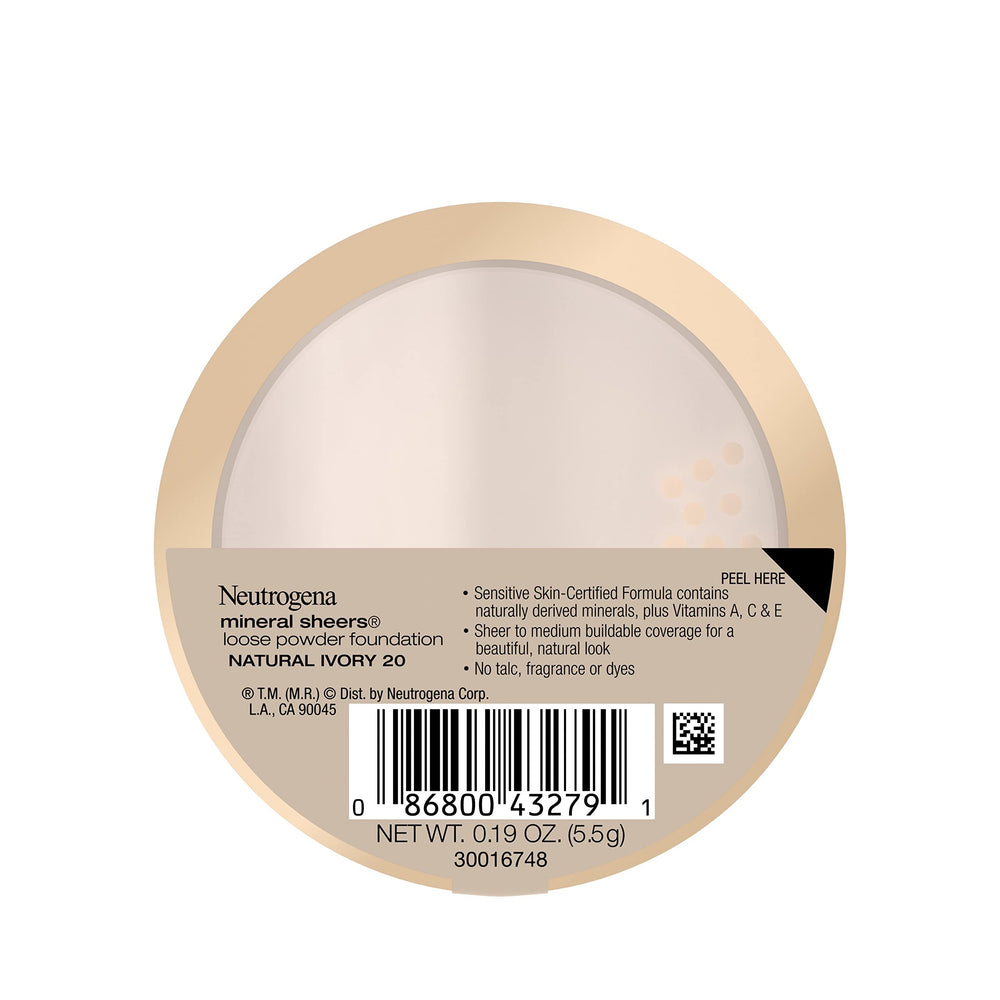 Neutrogena Mineral Sheers poros que respiran con acabado transpirable.