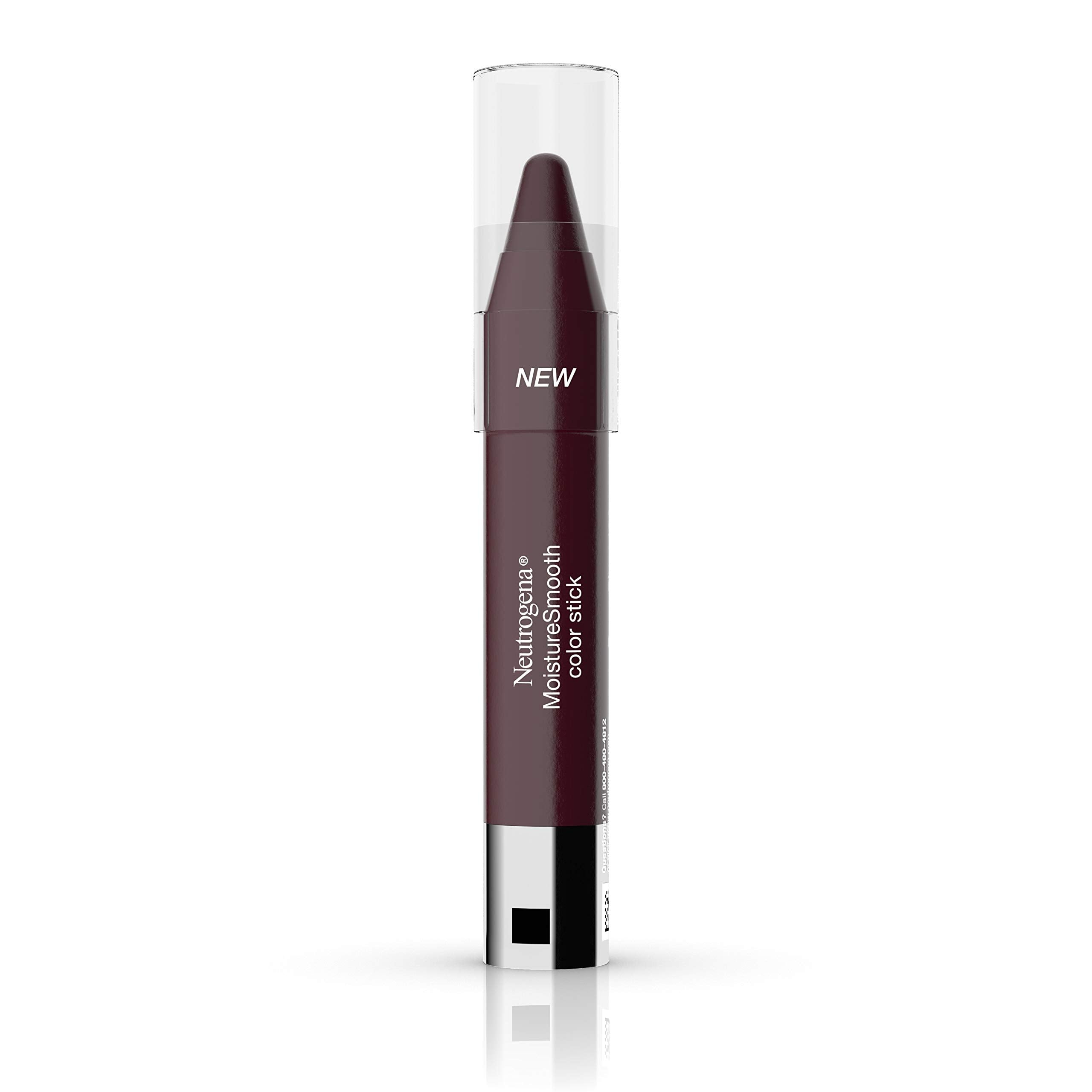 Neutrogena MoistureSmooth Deep Plum lip color in a twist up stick for easy, hydrating color.